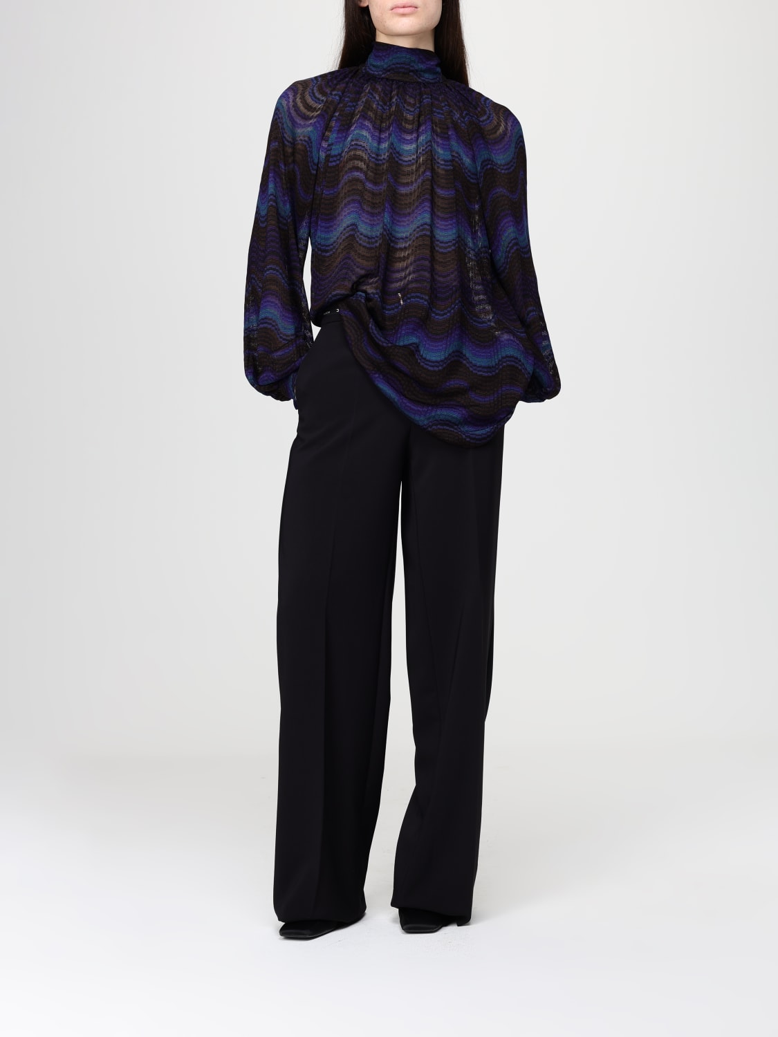 MISSONI TOP: Blusa Missoni in viscosa zig-zag , Blue - Img 2