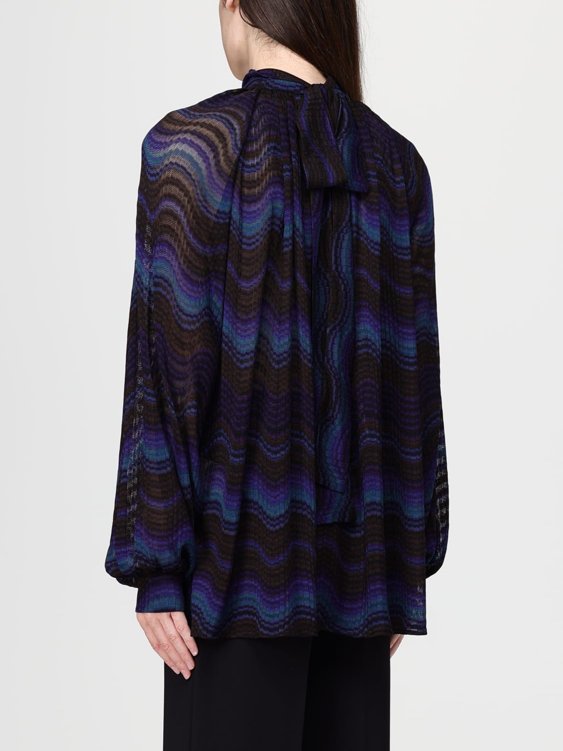 MISSONI TOP: Blusa Missoni in viscosa zig-zag , Blue - Img 3
