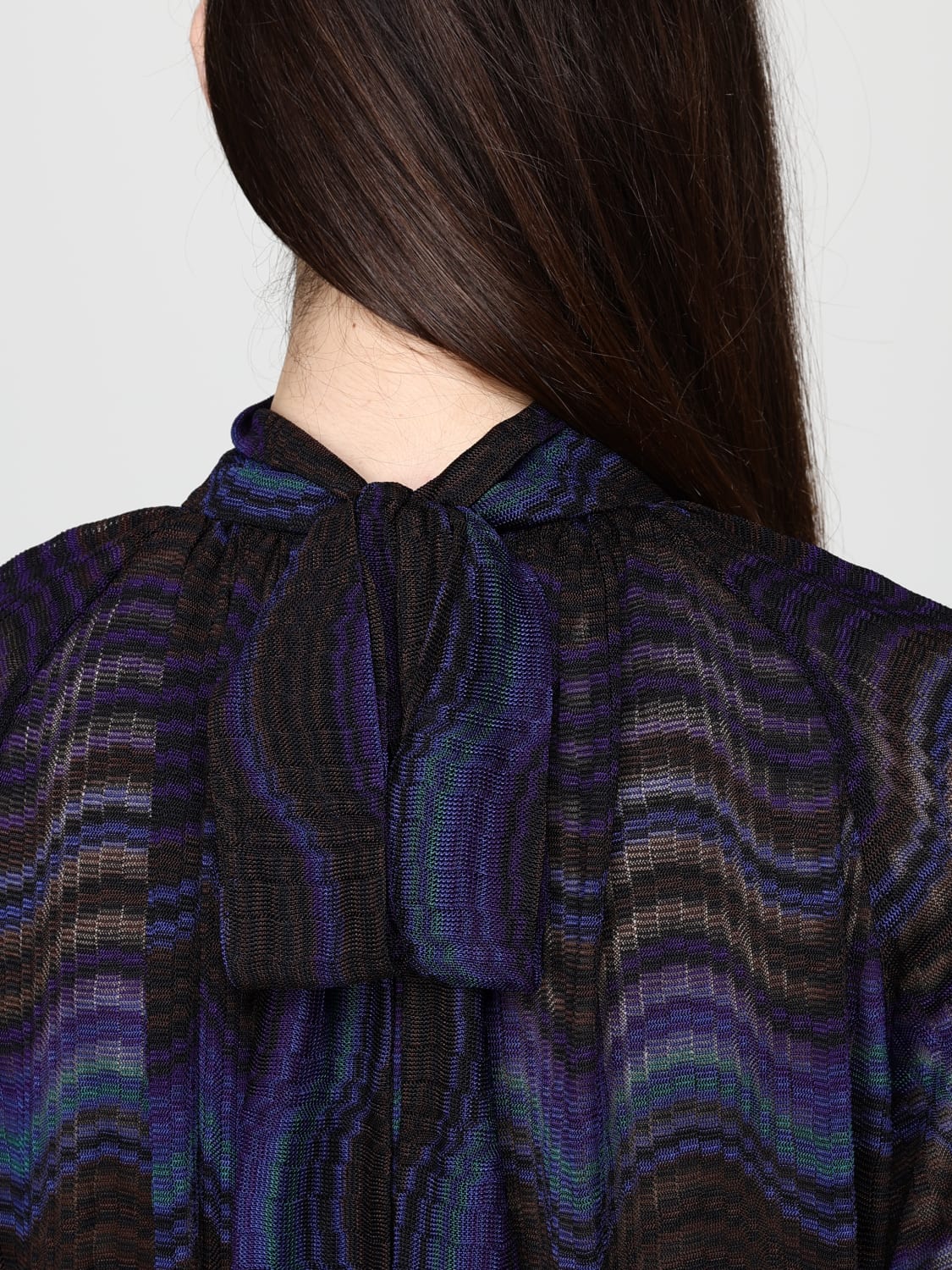 MISSONI TOP: Blusa Missoni in viscosa zig-zag , Blue - Img 5