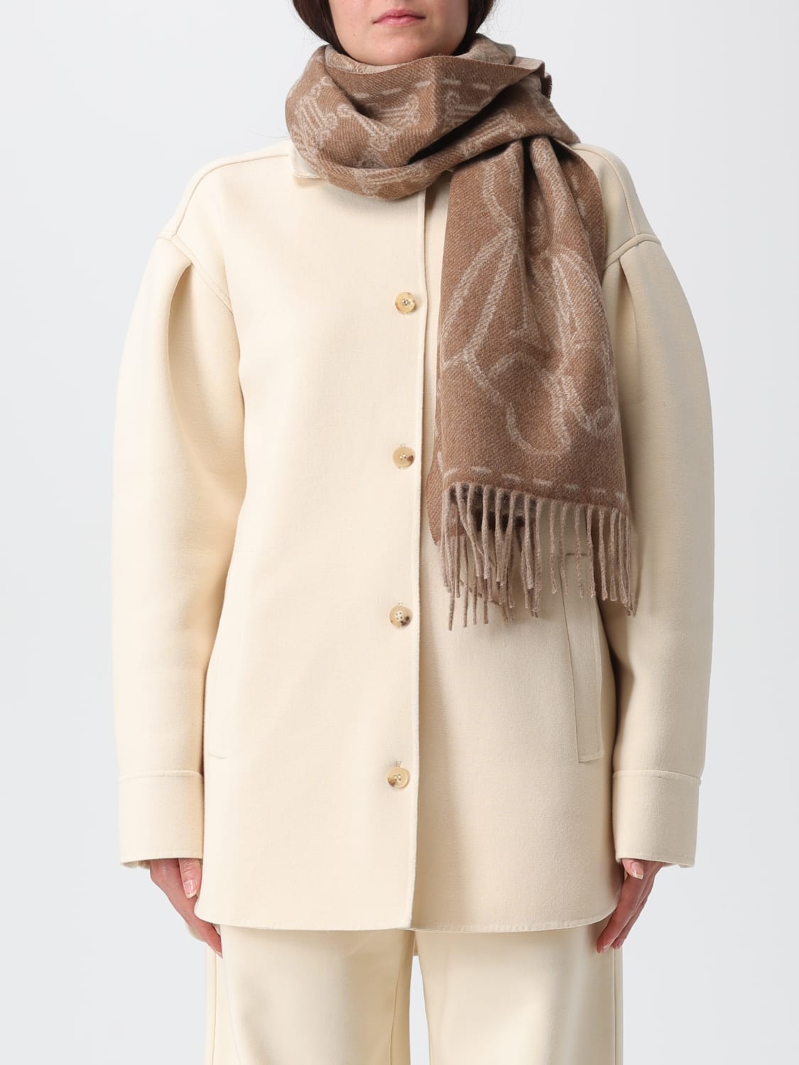 MAX MARA SCARF: Scarf woman Max Mara, Beige - Img 2