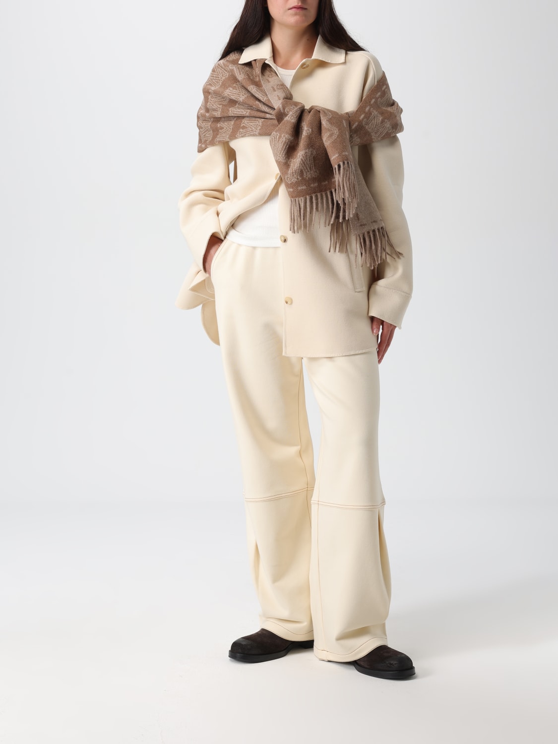 MAX MARA SCARF: Scarf woman Max Mara, Beige - Img 4