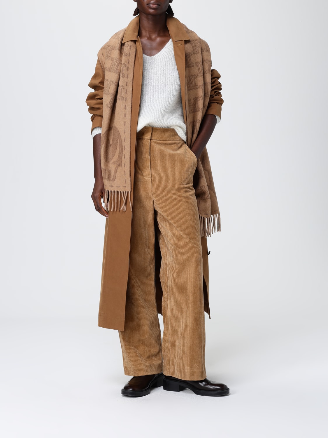 MAX MARA SCHAL: Schal damen Max Mara, Camel - Img 4