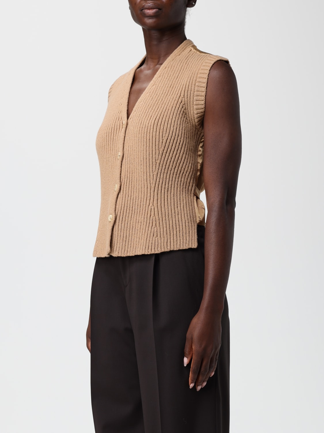 MAX MARA GILET: Veste femme Max Mara, Chameau - Img 4