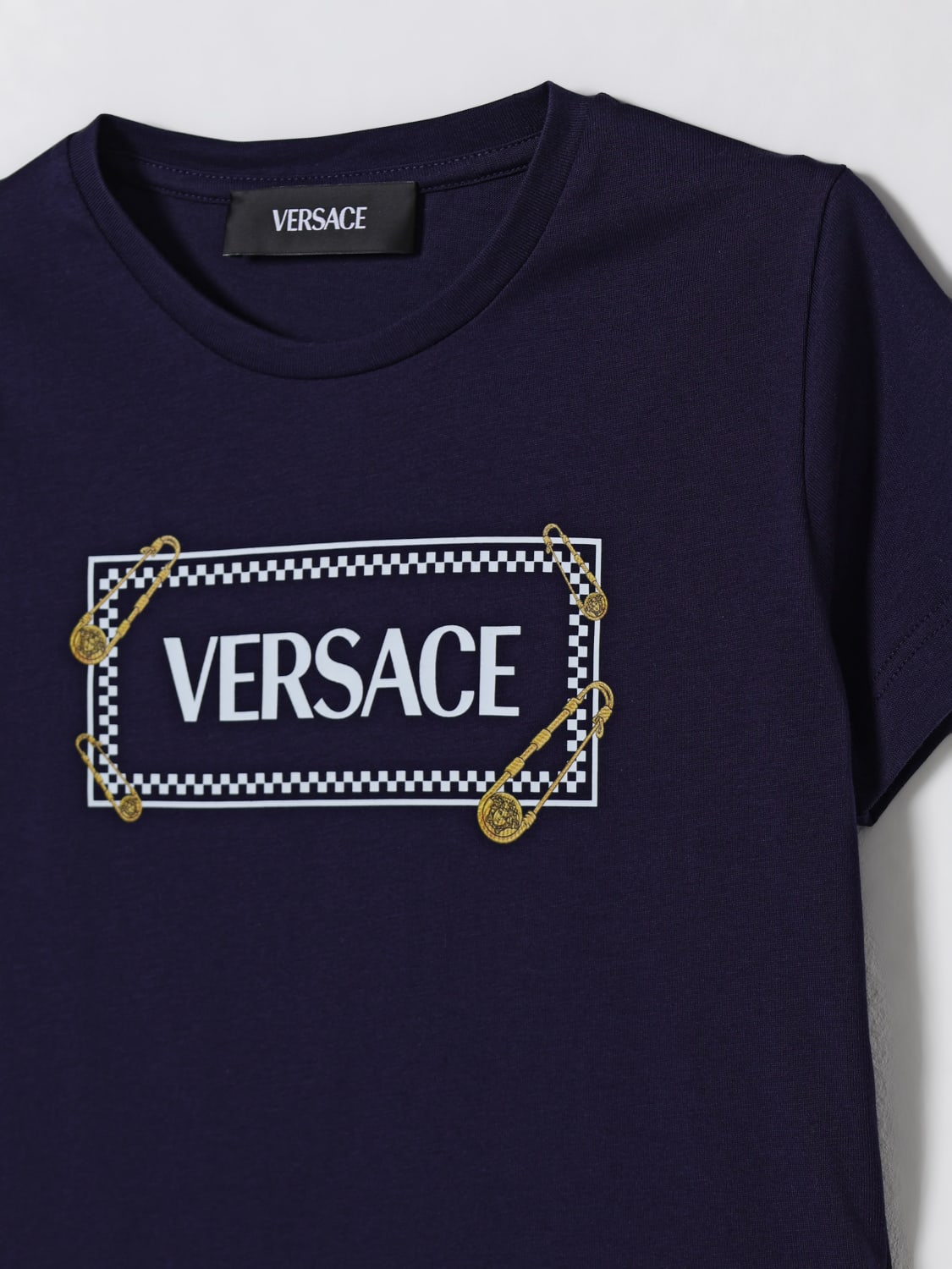 VERSACE Tシャツ: セーター ボーイ Versace, ブルー - Img 3
