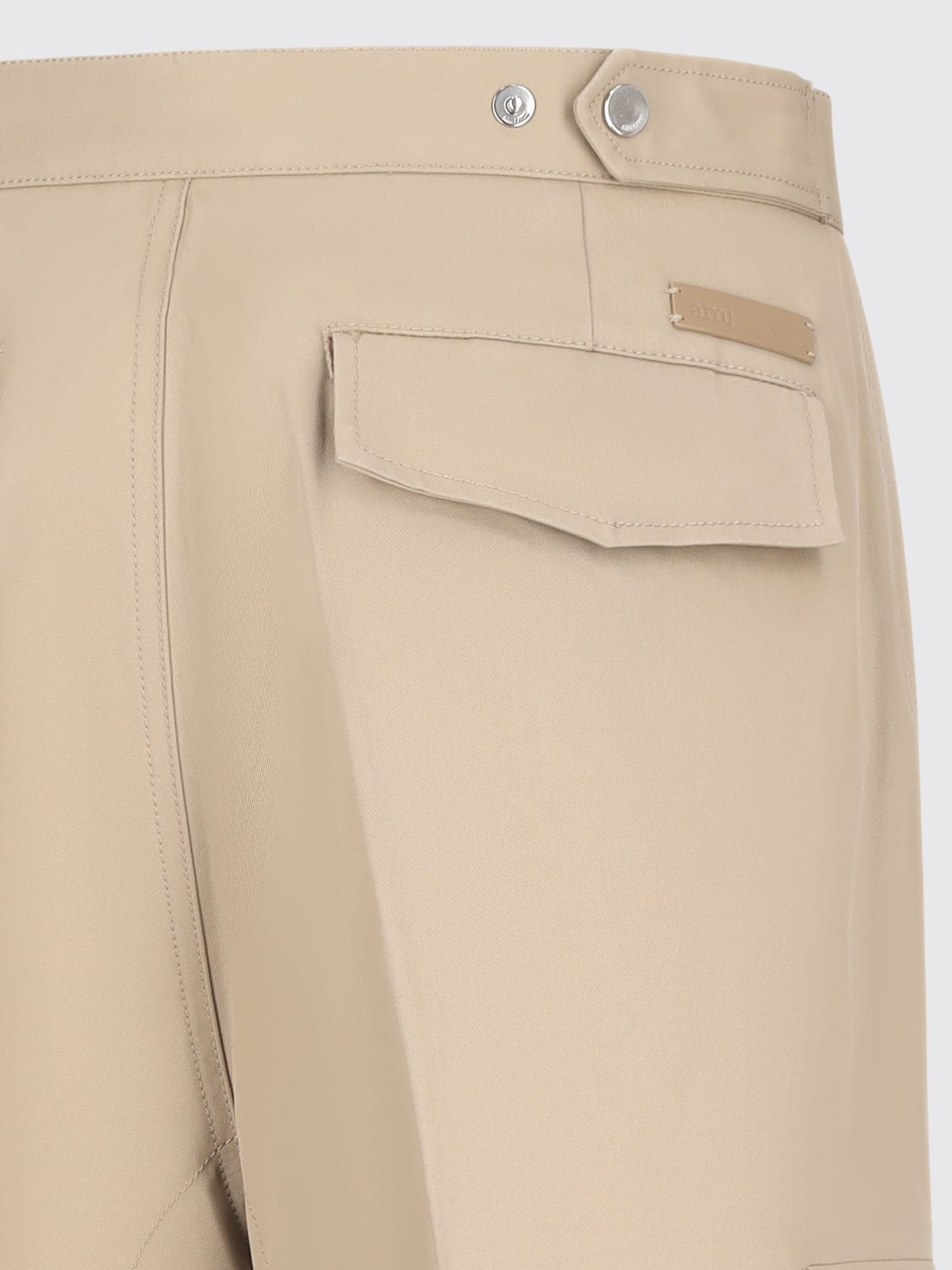 AMI PARIS PANTS: Pants men Ami Paris, Beige - Img 3