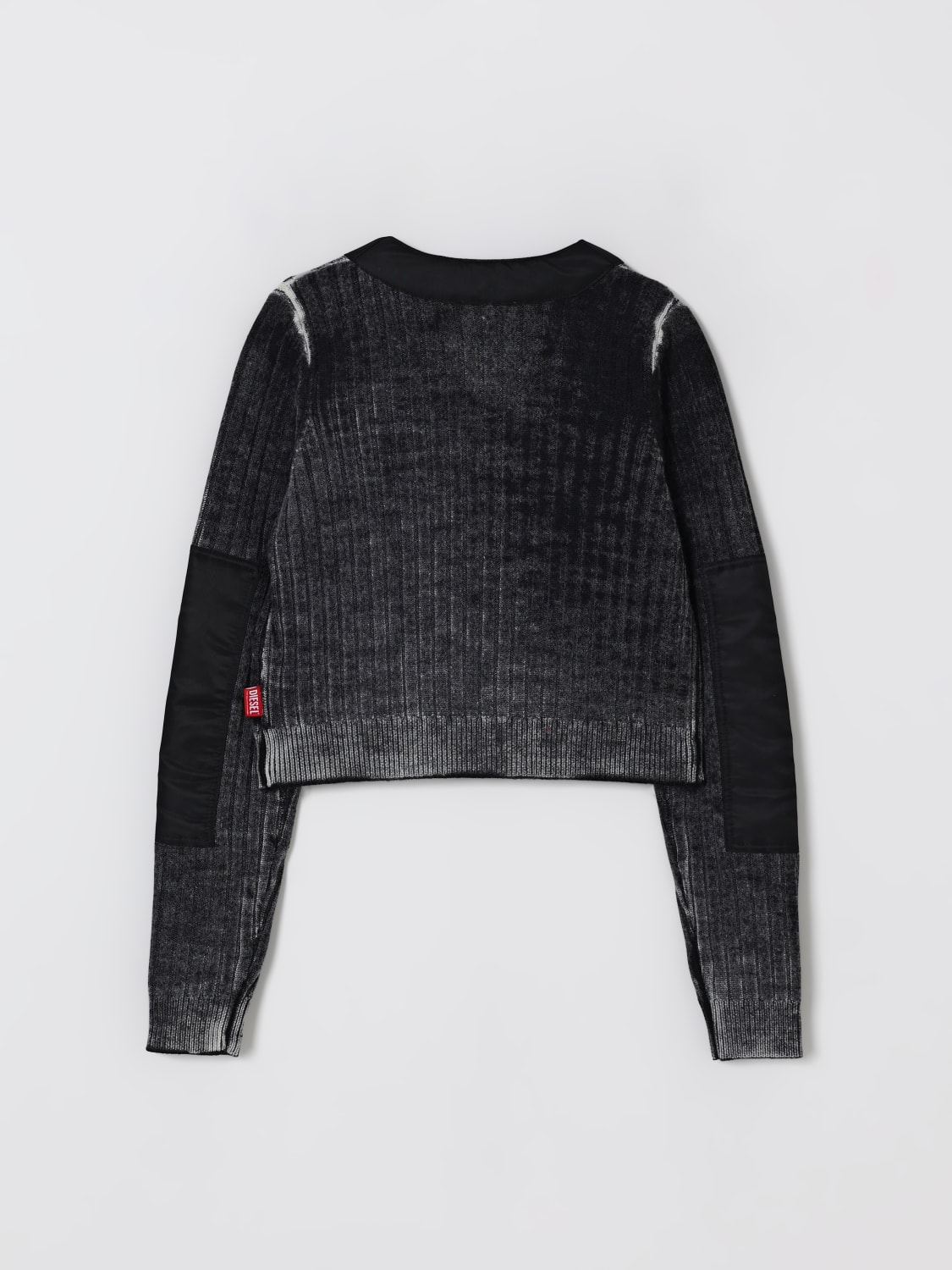 DIESEL MAGLIA: Cardigan kmasera in maglia di lana Diesel, Nero - Img 2