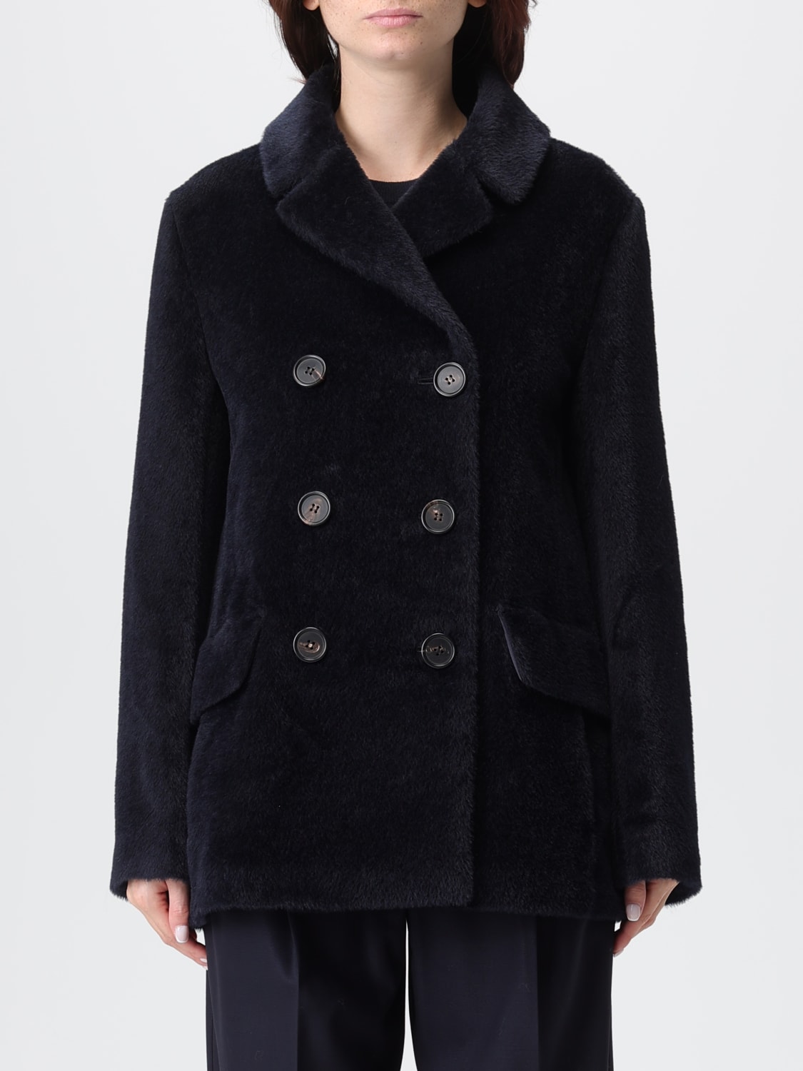'S MAX MARA COAT: Jacket woman 's Max Mara, Blue - Img 1