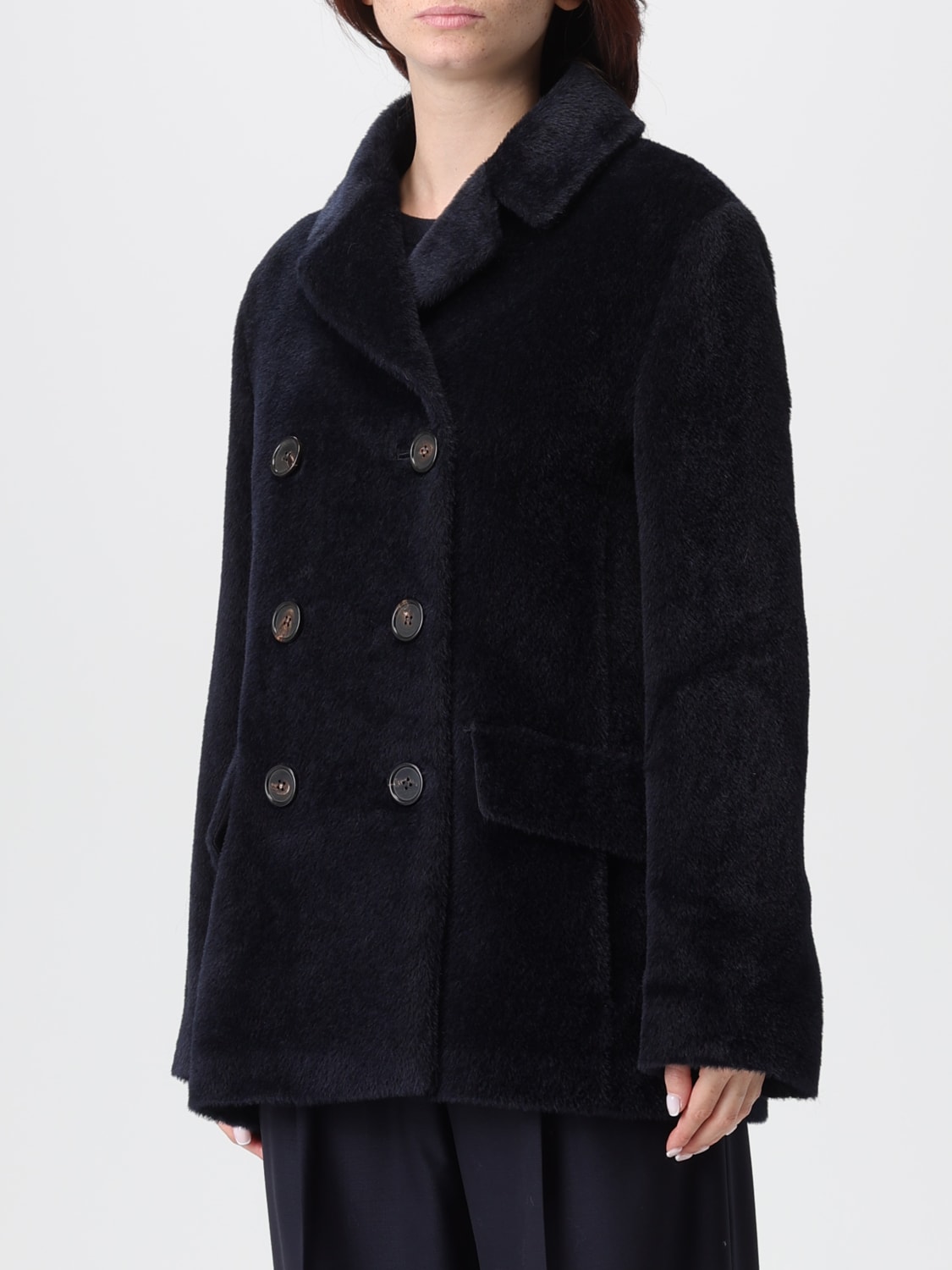 'S MAX MARA COAT: Jacket woman 's Max Mara, Blue - Img 4