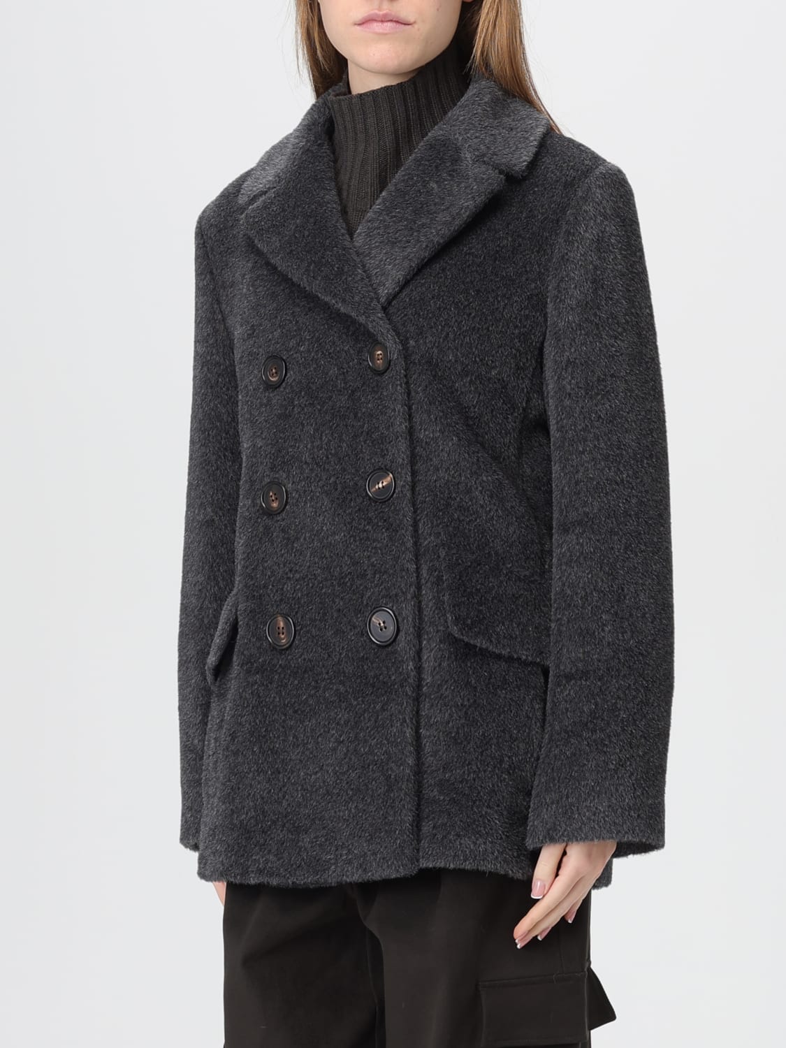 'S MAX MARA MANTEL: Jacke damen 's Max Mara, Grau - Img 4
