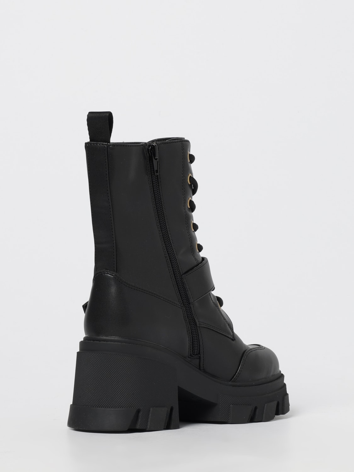 VERSACE JEANS COUTURE BOOTS: Flat ankle boots woman Versace Jeans Couture, Black - Img 3