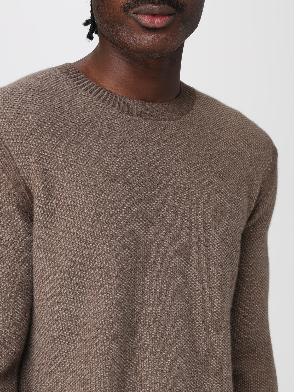 ZEGNA セーター: セーター メンズ Zegna, ブラウン - Img 5