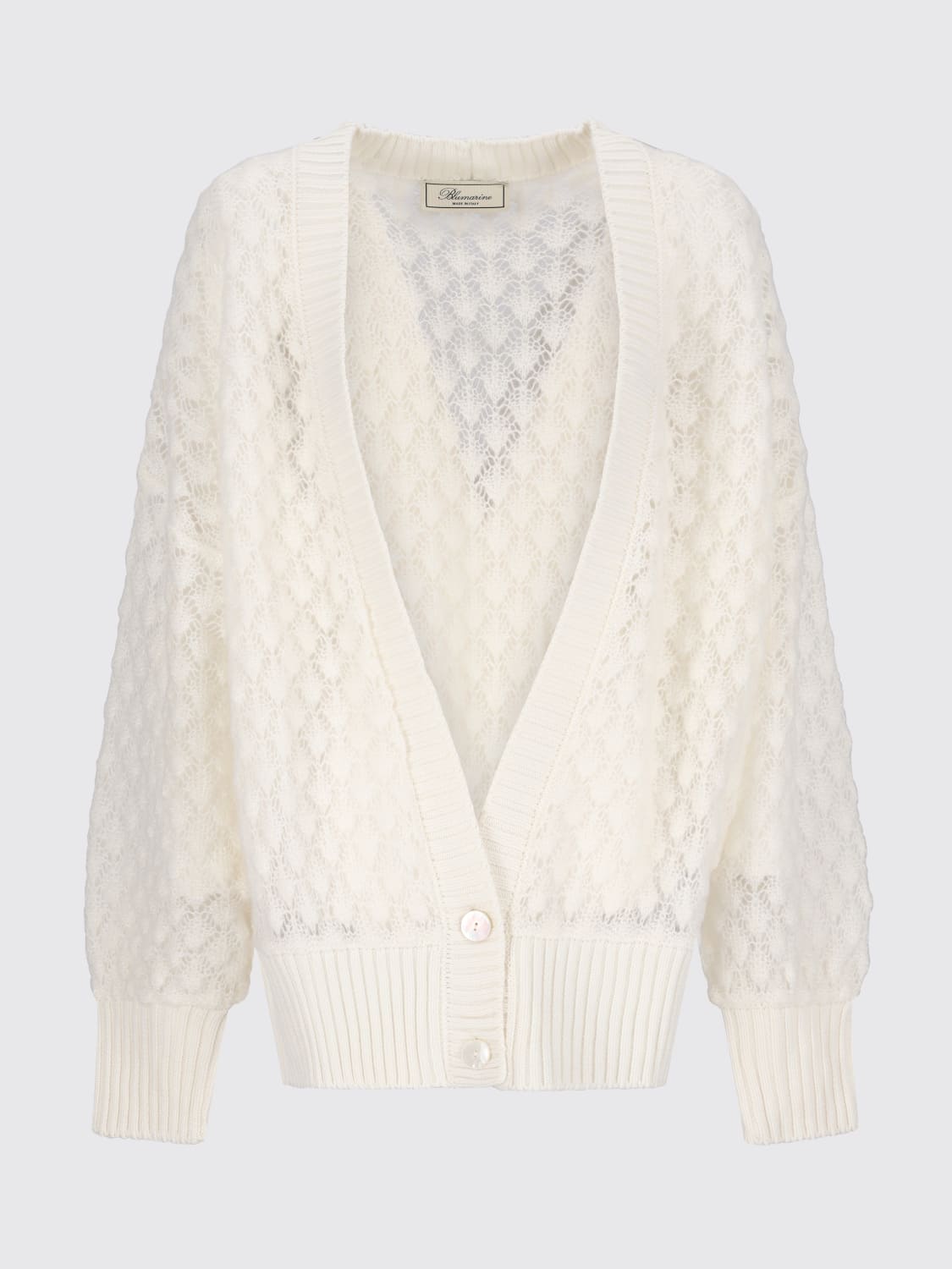 BLUMARINE SWEATER: Cardigan woman Blumarine, White - Img 1