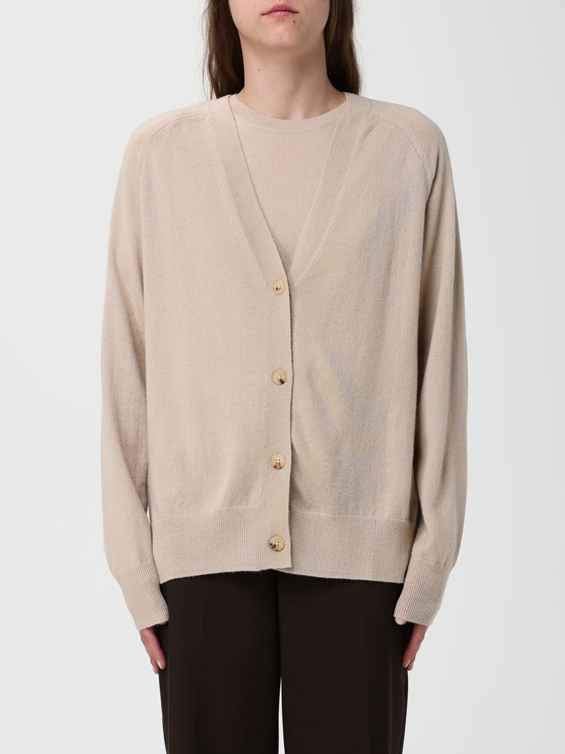 MM MAX MARA JACKE: Strickjacke damen Mm Max Mara, Beige - Img 1