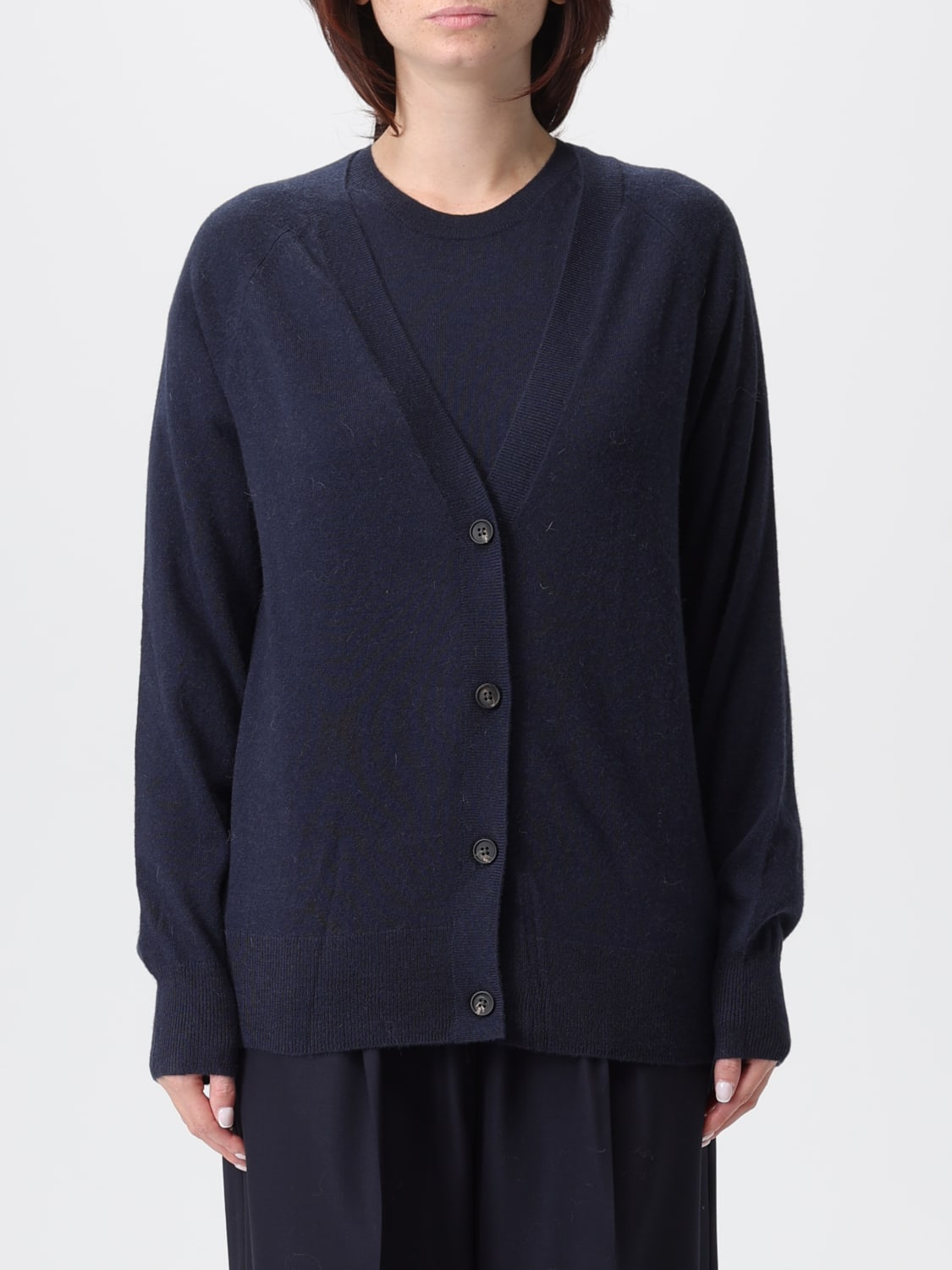 MM MAX MARA CHAQUETA: Cárdigan mujer Mm Max Mara, Azul Marino - Img 1