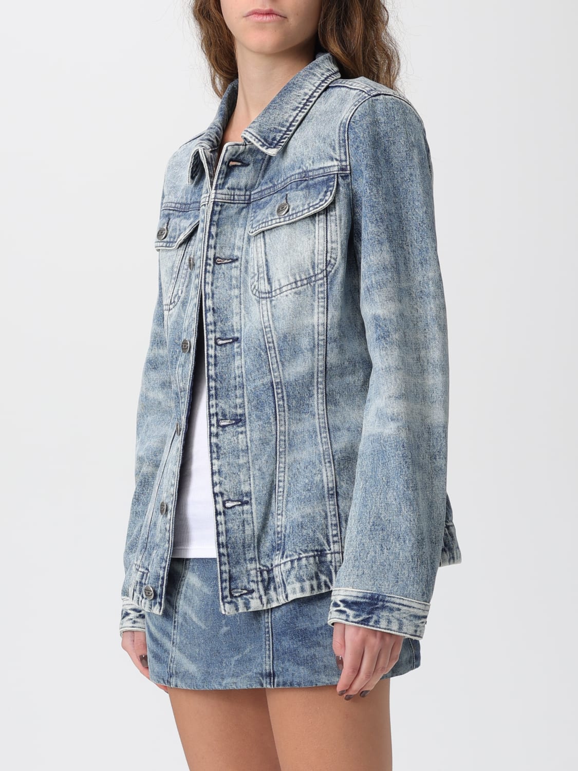 DIESEL JACKET: Jacket woman Diesel, Blue - Img 4