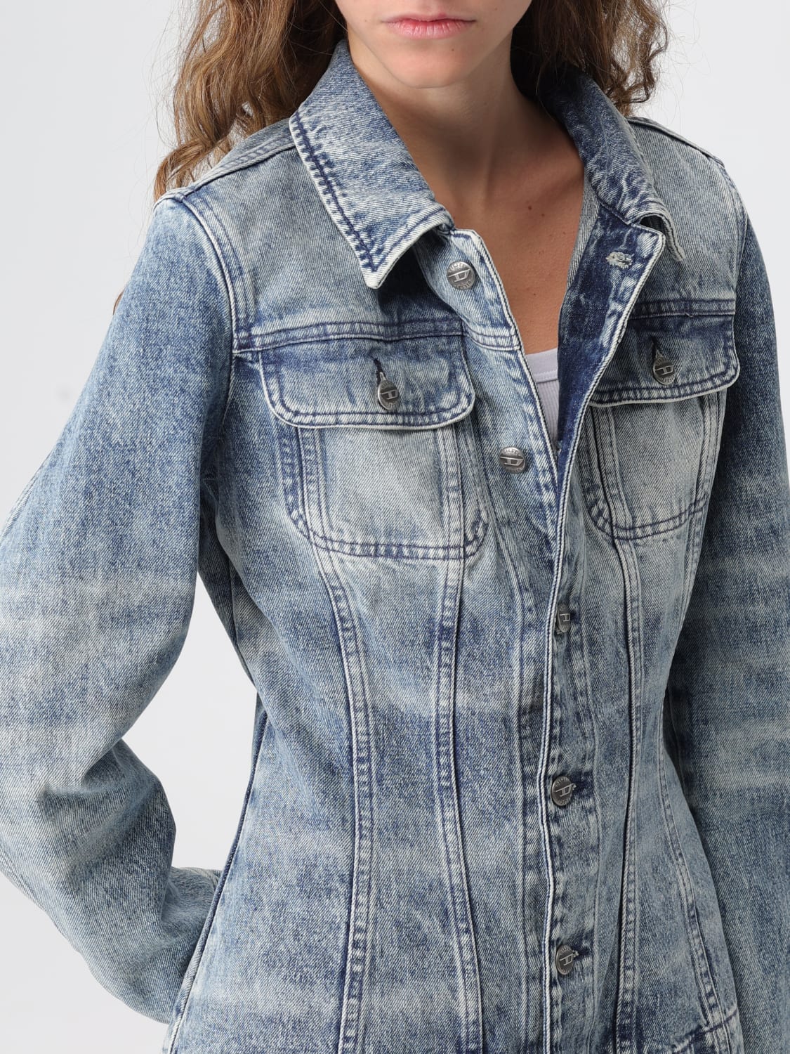 DIESEL JACKET: Jacket woman Diesel, Blue - Img 5