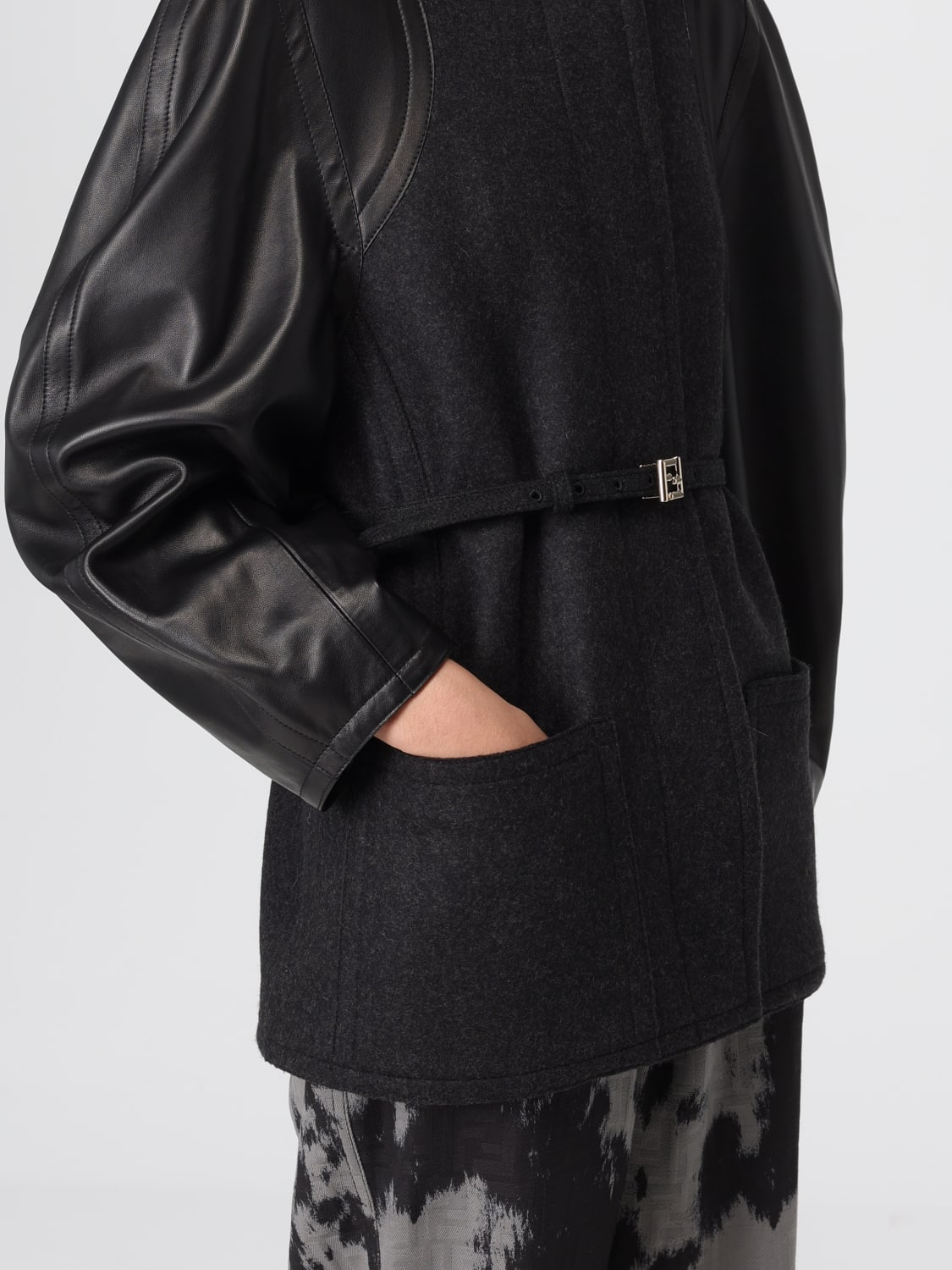 FENDI MANTEL: Jacke damen Fendi, Grau - Img 5