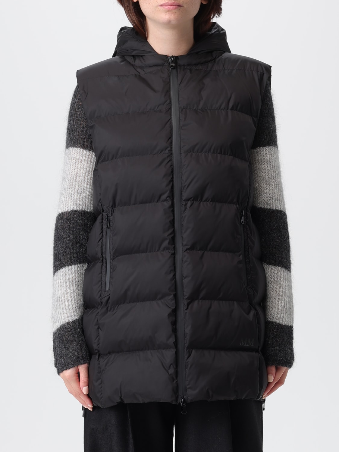 MM MAX MARA GILET: Manteau femme Mm Max Mara, Noir - Img 1