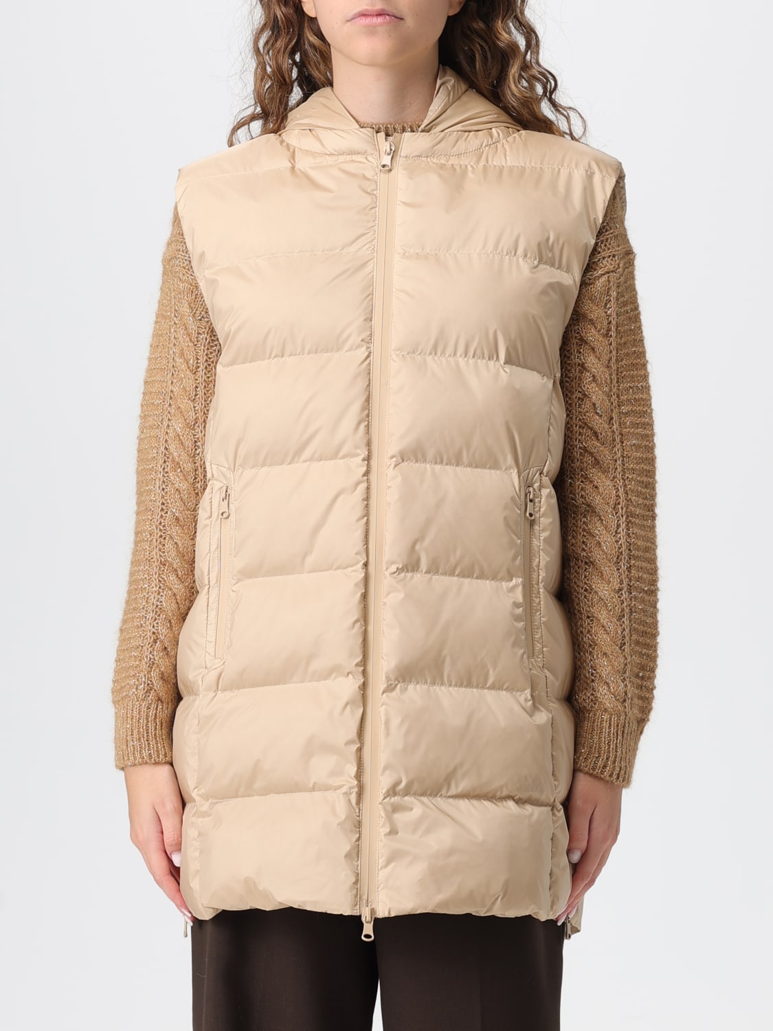 MM MAX MARA GILET: Manteau femme Mm Max Mara, Jaune - Img 1