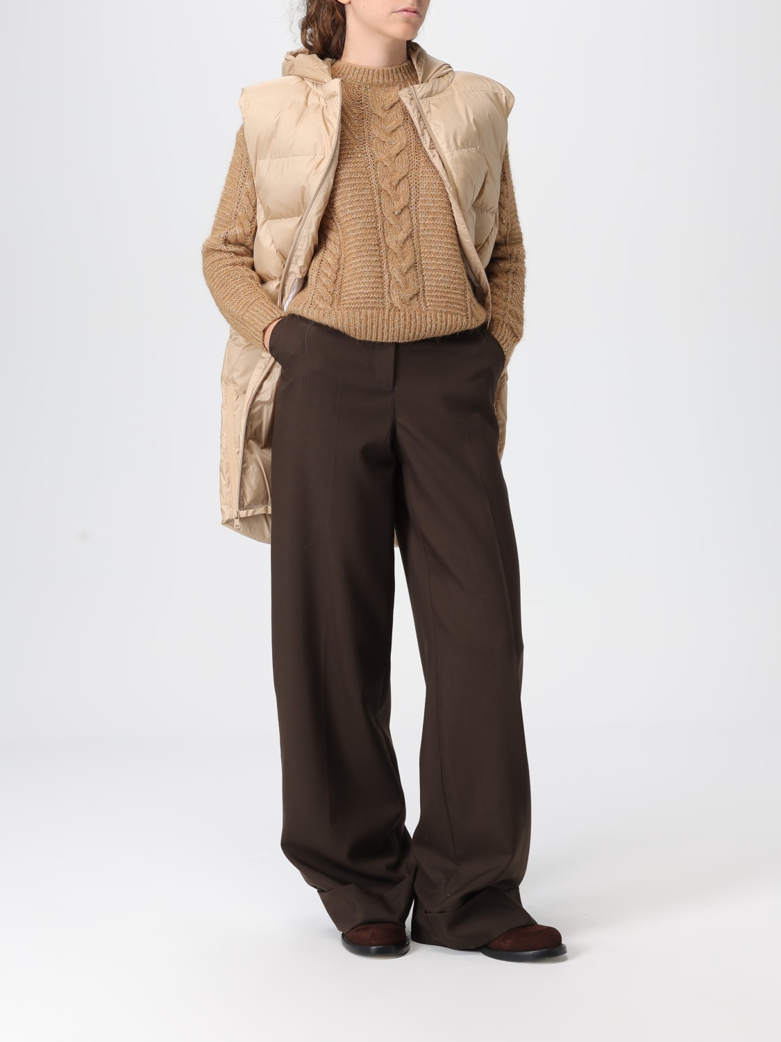 MM MAX MARA GILET: Manteau femme Mm Max Mara, Jaune - Img 2