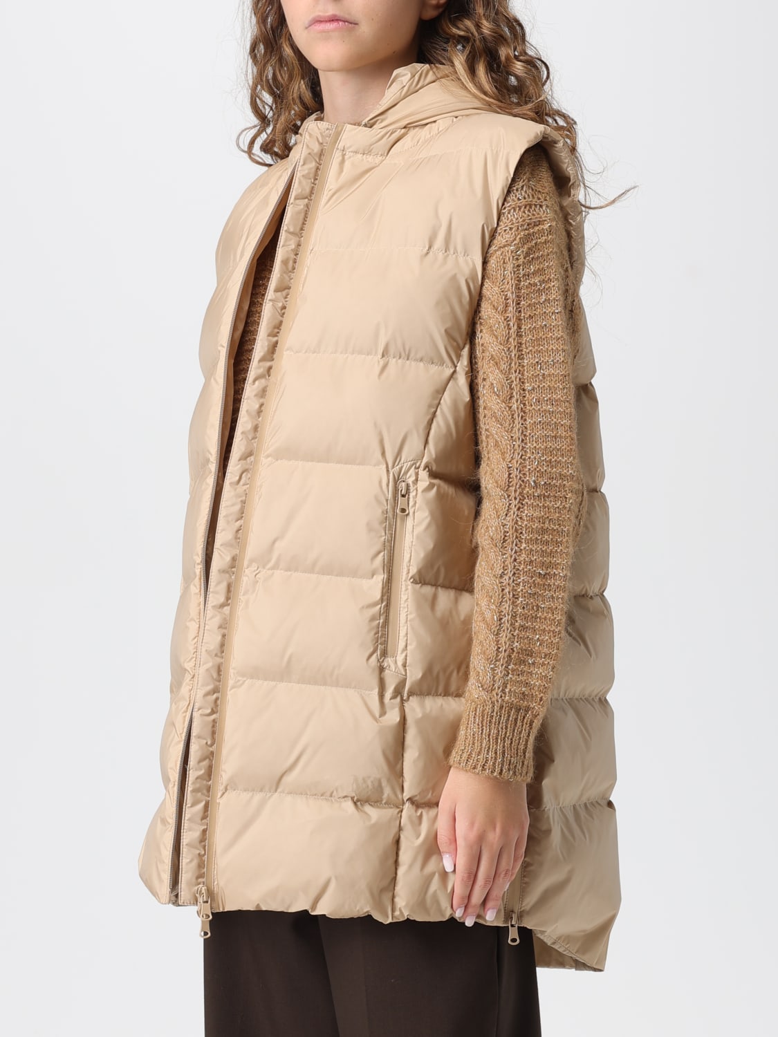 MM MAX MARA GILET: Manteau femme Mm Max Mara, Jaune - Img 4