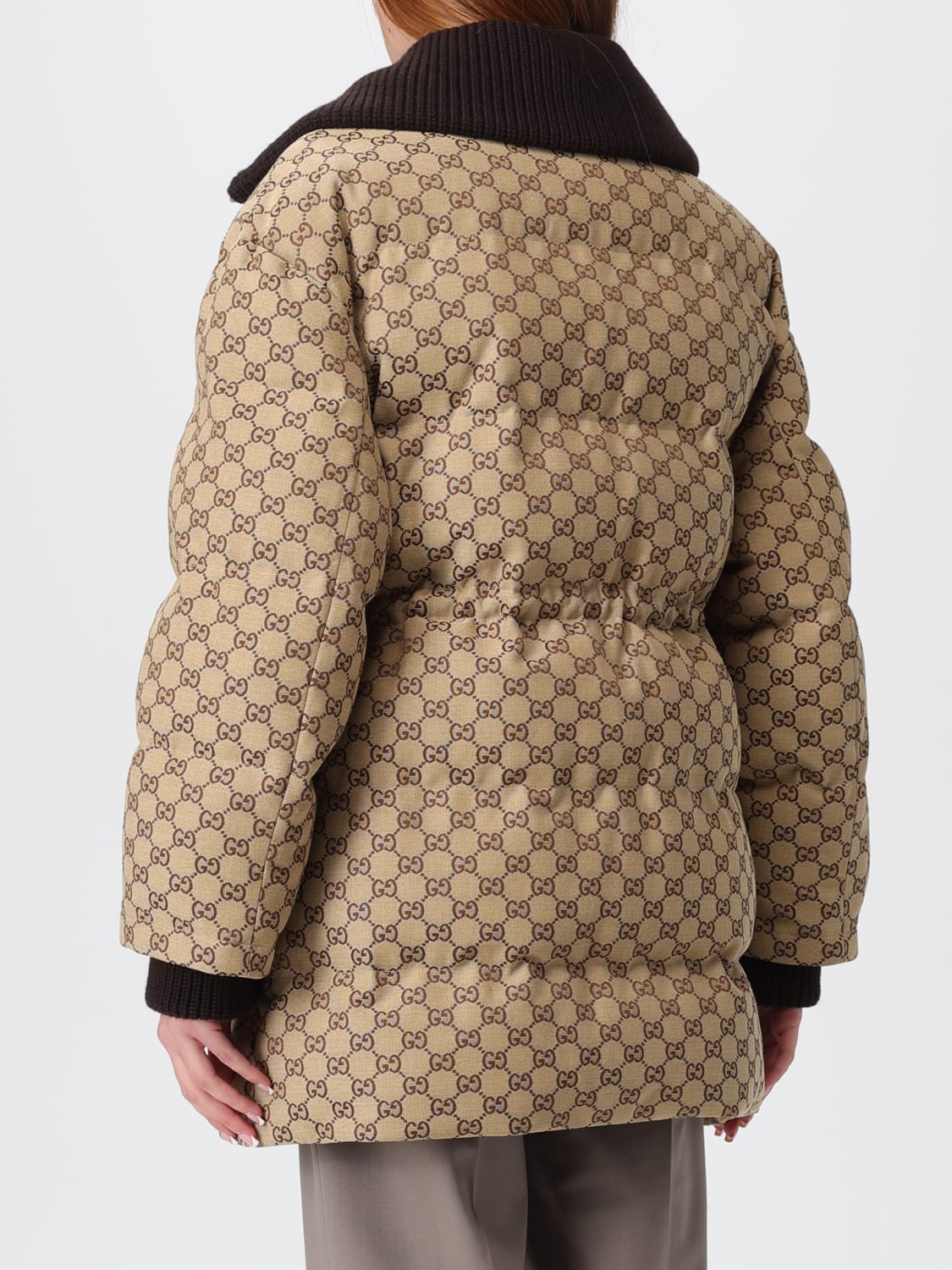 GUCCI JACKET: Coat woman Gucci, Camel - Img 3