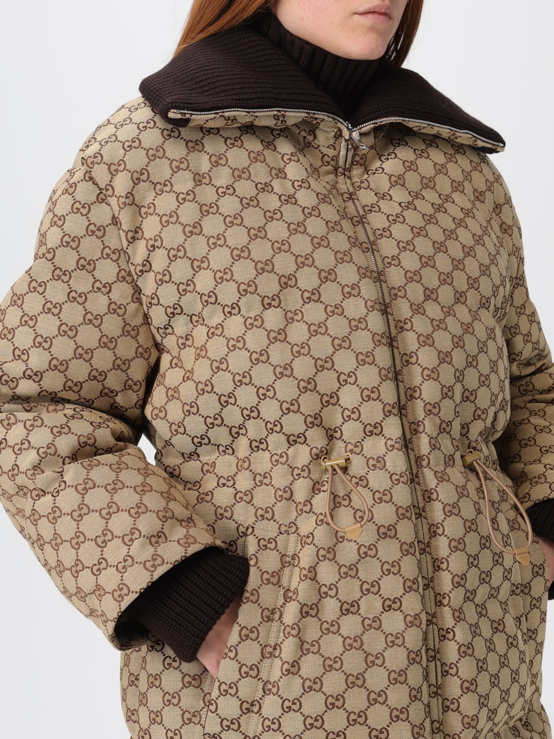 GUCCI JACKET: Coat woman Gucci, Camel - Img 5