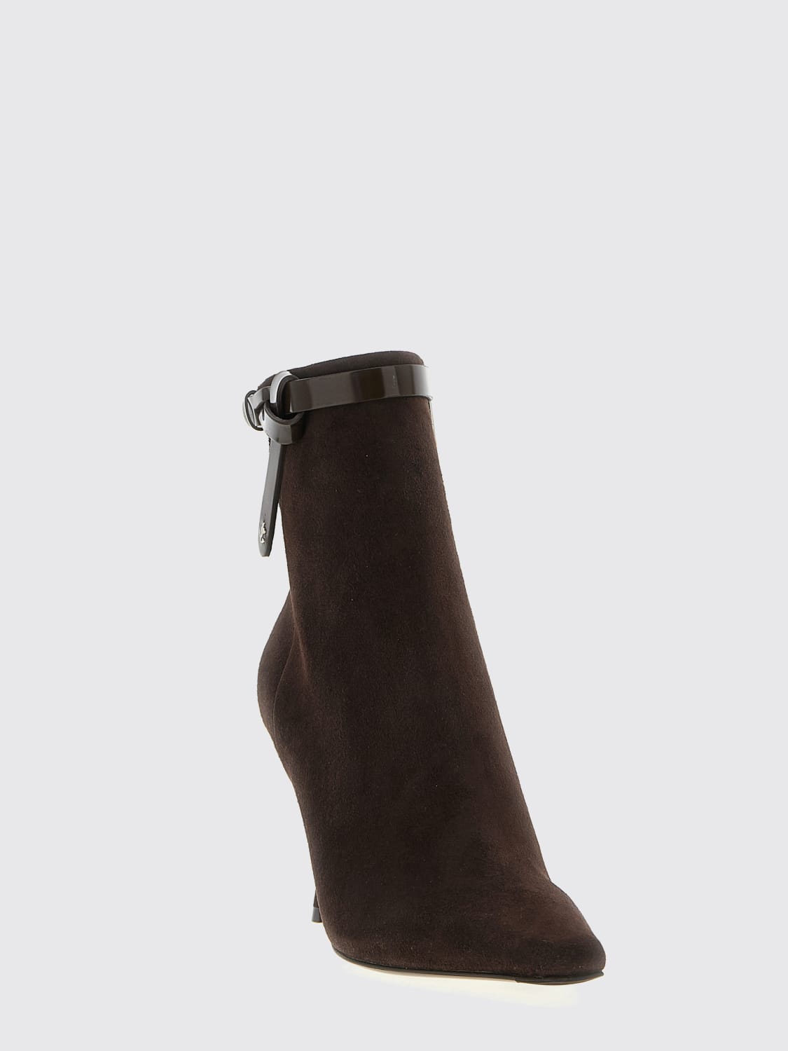 JIMMY CHOO STIVALI: Stivaletto Camie Jimmy Choo in camoscio , Marrone - Img 2