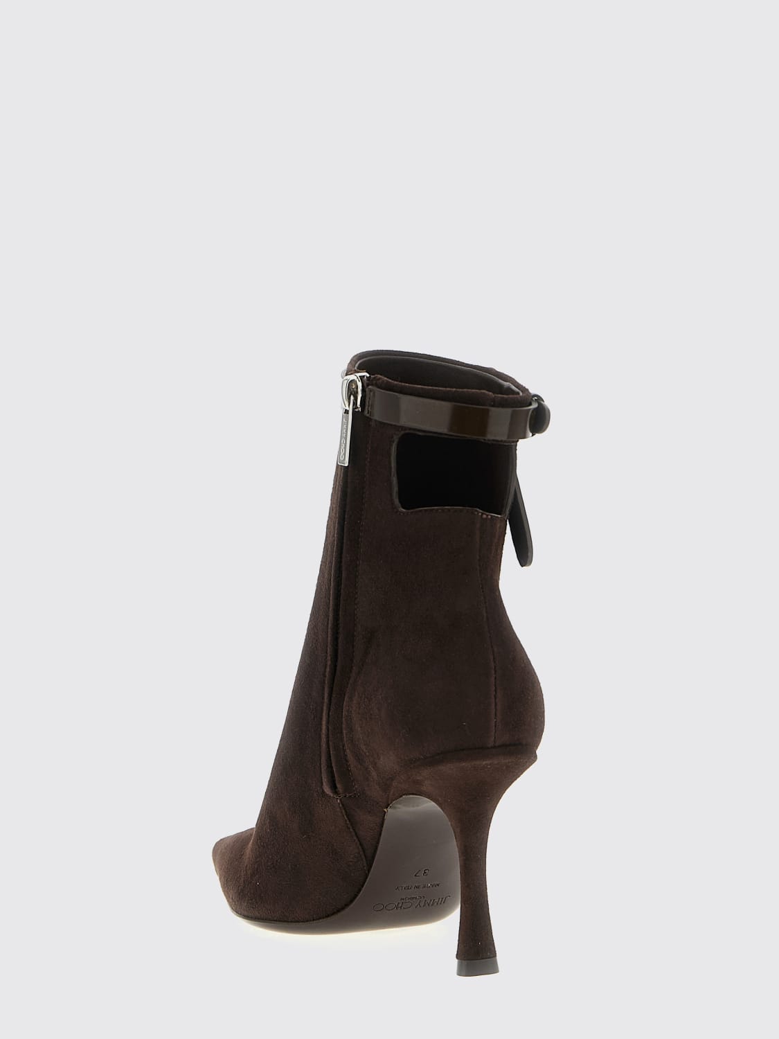 JIMMY CHOO STIVALI: Stivaletto Camie Jimmy Choo in camoscio , Marrone - Img 3