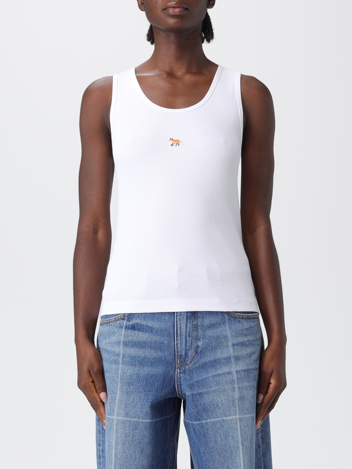 MAISON KITSUNÉ CAMISETA: Top mujer Maison KitsunÉ, Blanco - Img 1