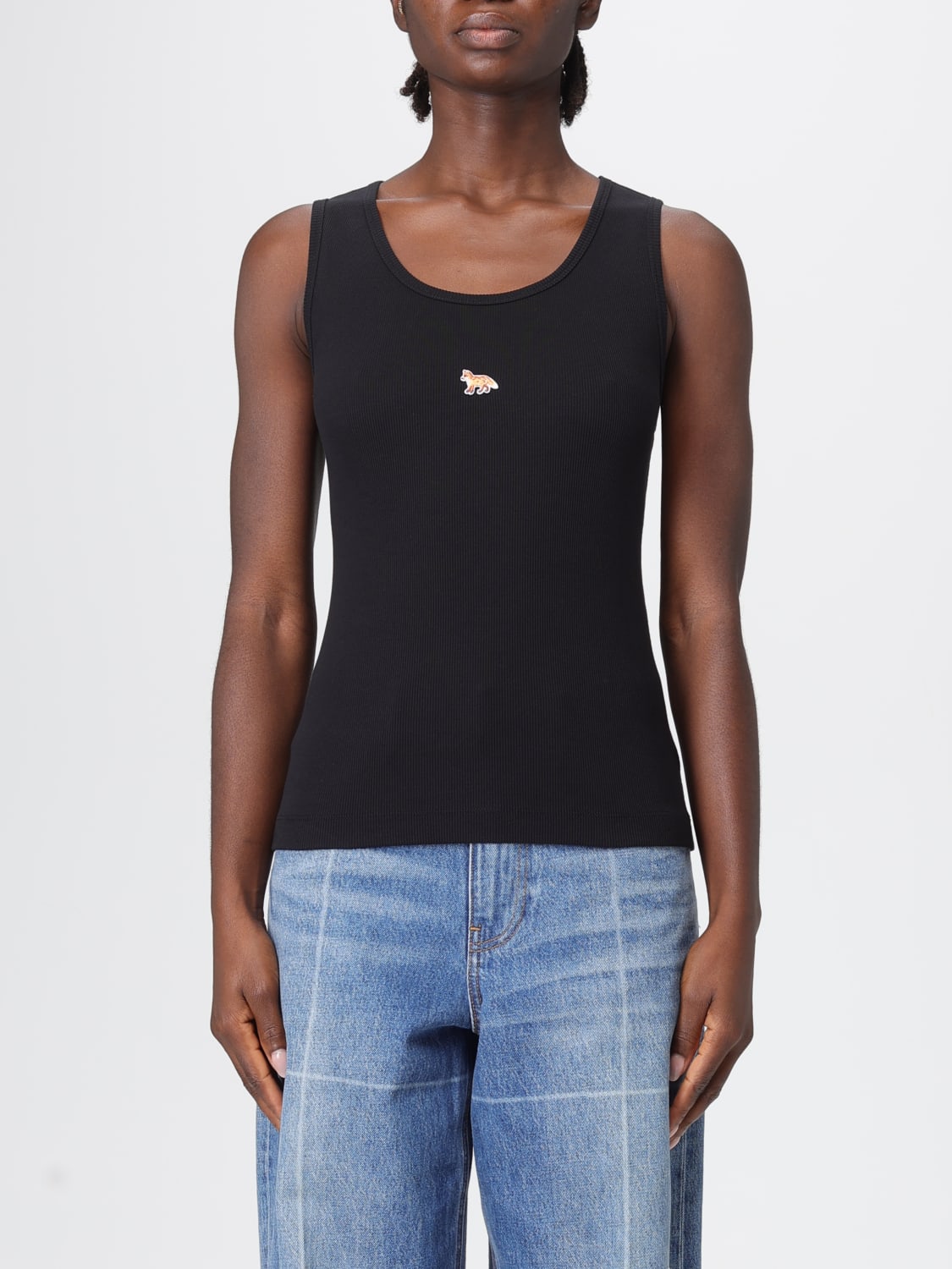 MAISON KITSUNÉ T-SHIRT: Top damen Maison KitsunÉ, Schwarz - Img 1