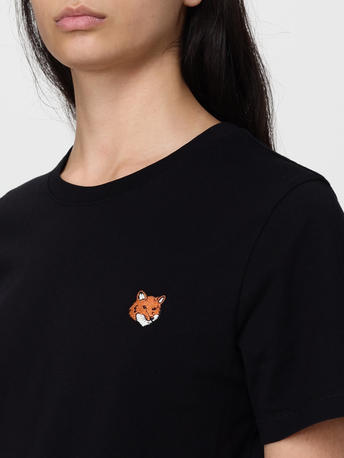 MAISON KITSUNÉ T-SHIRT: T-shirt woman Maison KitsunÉ, Black - Img 3