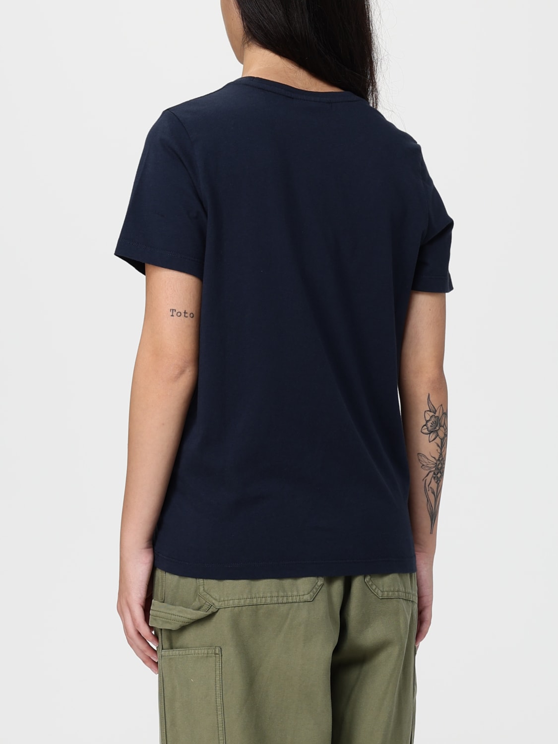 MAISON KITSUNÉ CAMISETA: Camiseta mujer Maison KitsunÉ, Azul Oscuro - Img 2