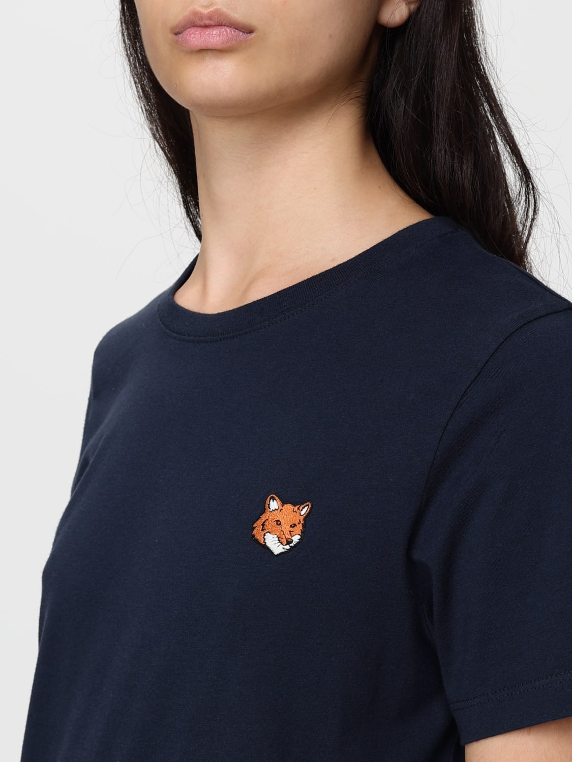 MAISON KITSUNÉ CAMISETA: Camiseta mujer Maison KitsunÉ, Azul Oscuro - Img 3