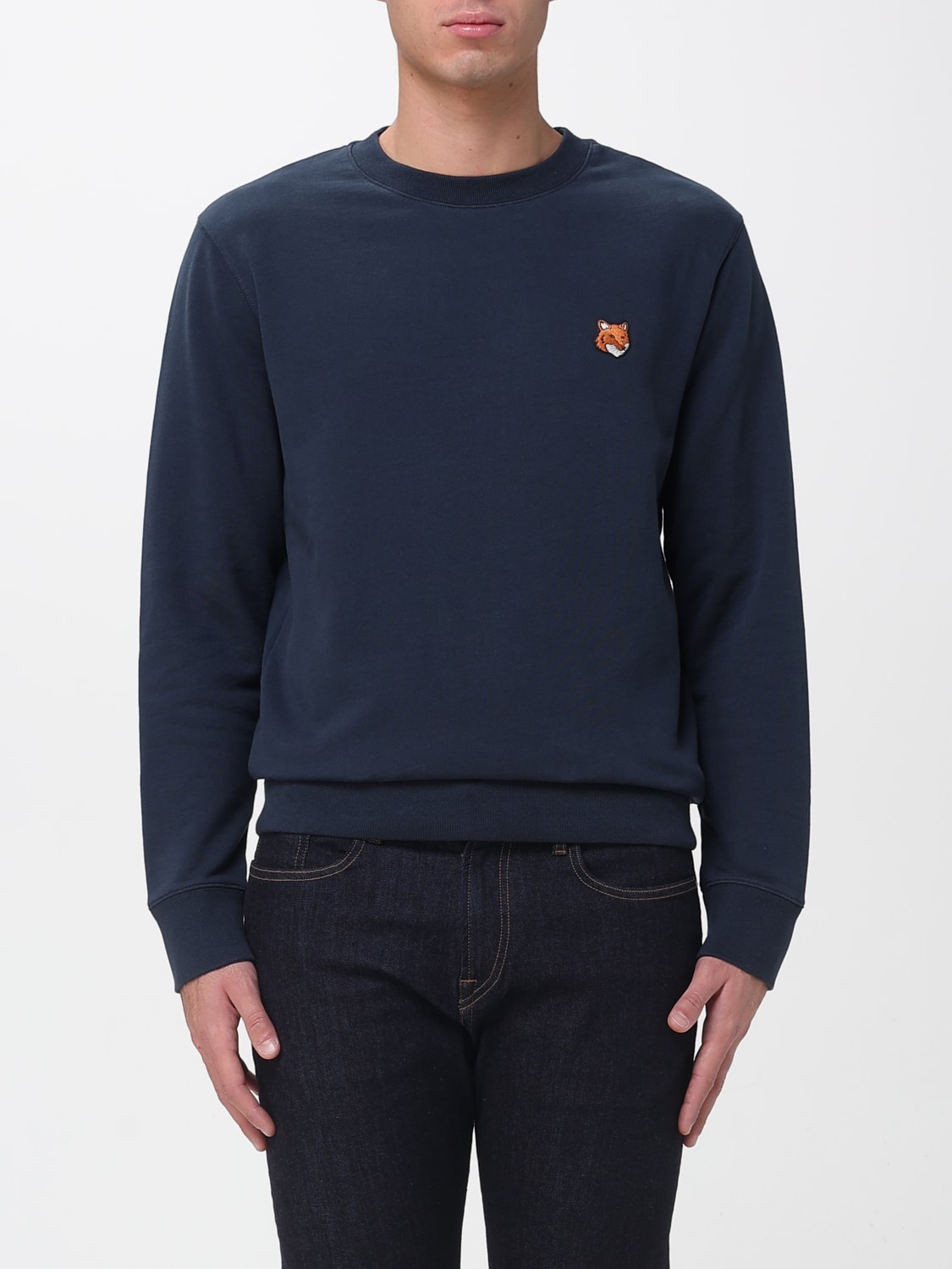 MAISON KITSUNÉ SWEATSHIRT: Pullover herren Maison KitsunÉ, Blau - Img 1