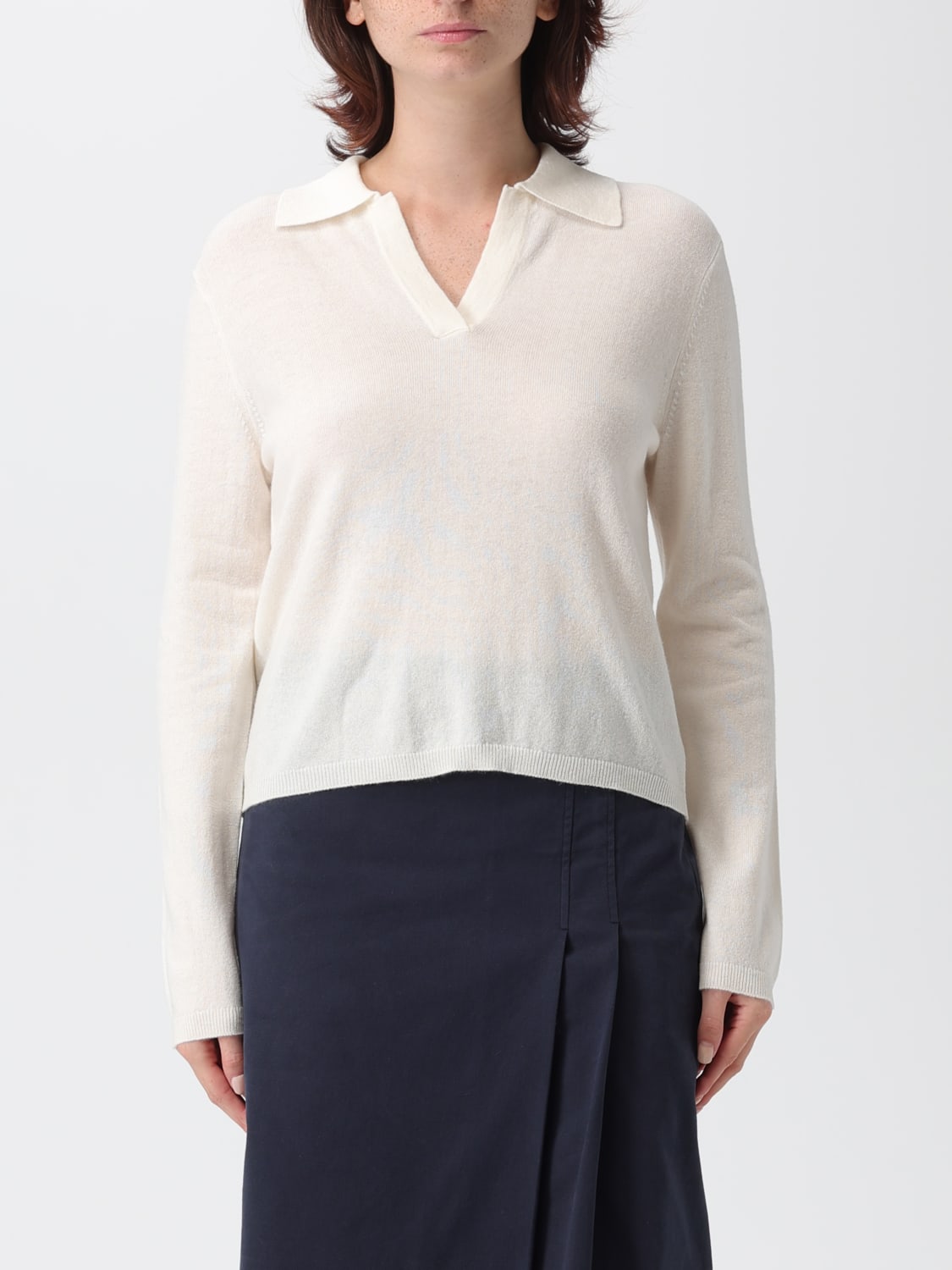 MM MAX MARA POLO SHIRT: Sweater woman Mm Max Mara, Ivory - Img 1