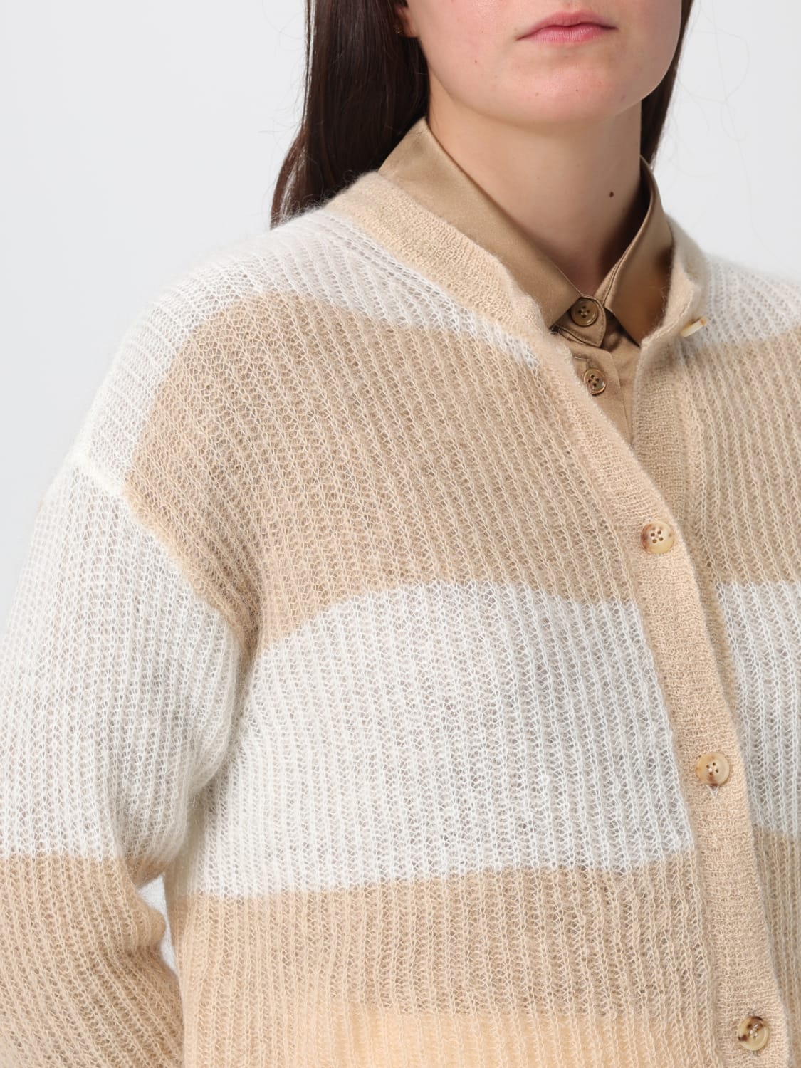 MM MAX MARA PULL: Pull femme Mm Max Mara, Beige - Img 5