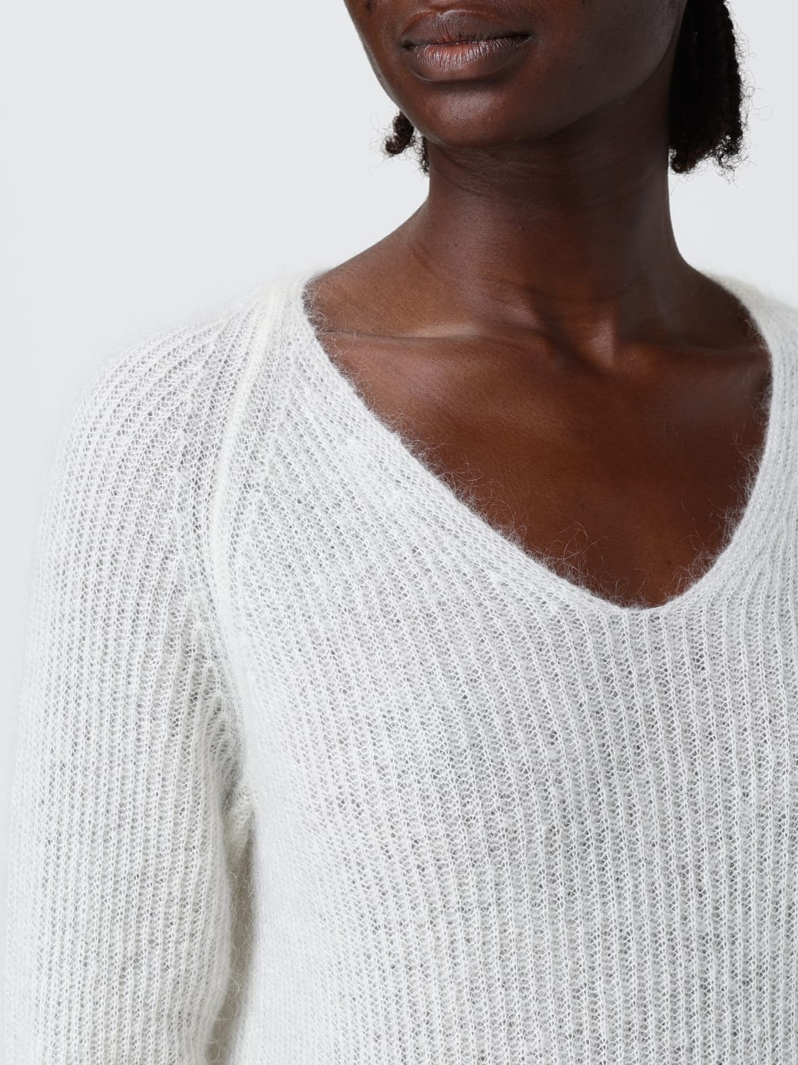 MM MAX MARA PULL: Pull femme Mm Max Mara, Blanc - Img 5