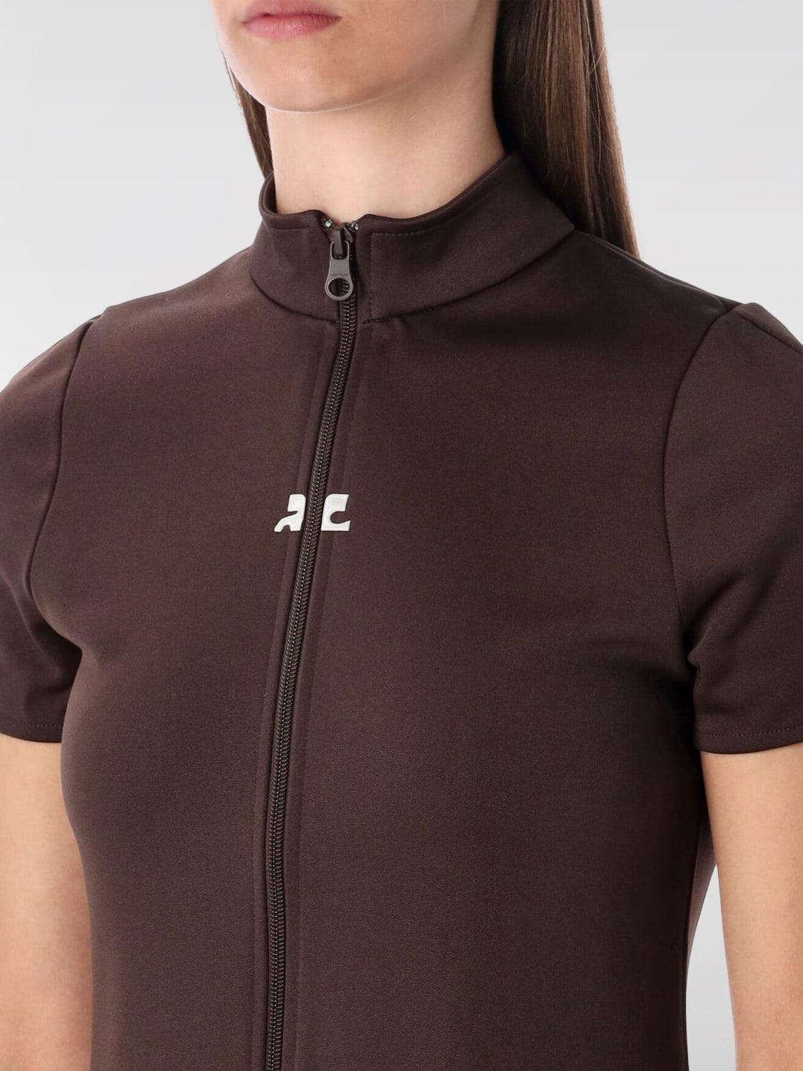 COURRÈGES DRESS: Dress woman CourrÈges, Brown - Img 3