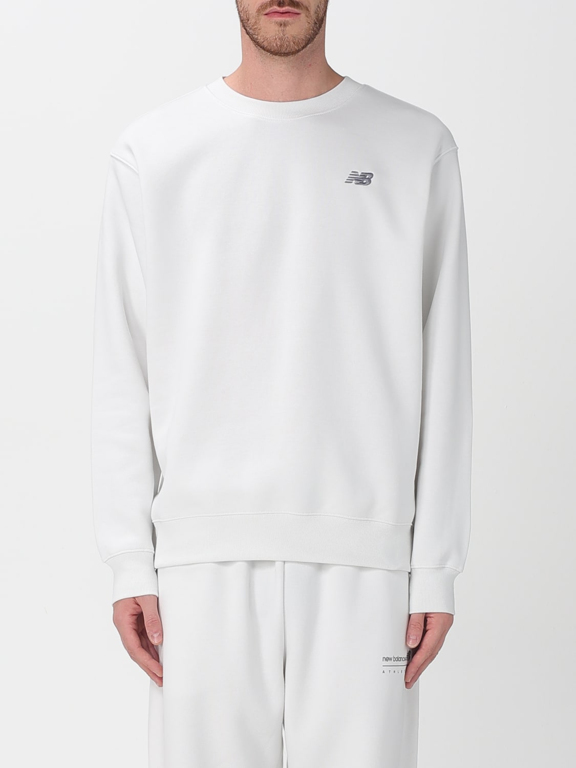 NEW BALANCE SWEATSHIRT: Pullover herren New Balance, Weiß - Img 1