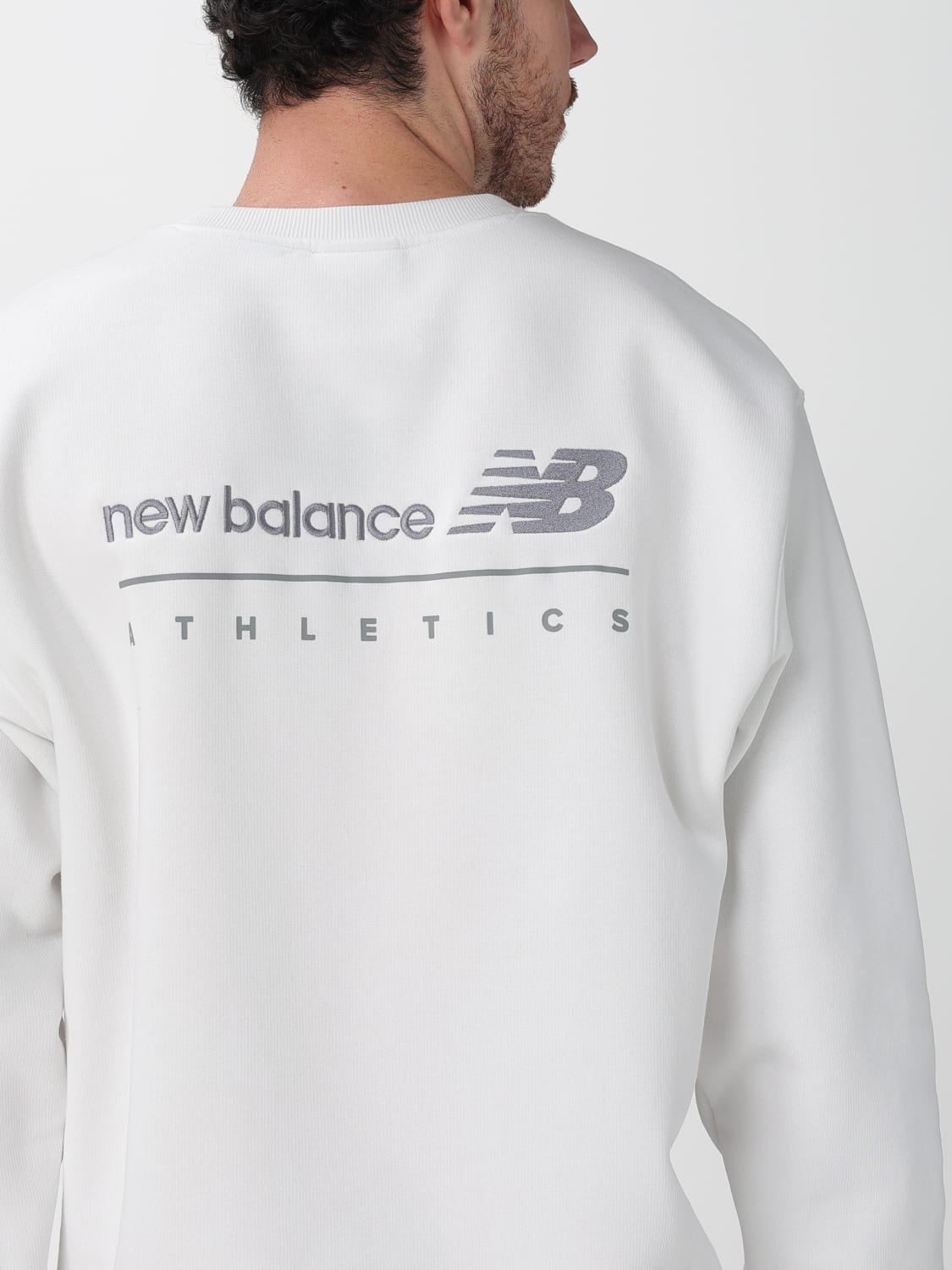 NEW BALANCE SWEATSHIRT: Pullover herren New Balance, Weiß - Img 4