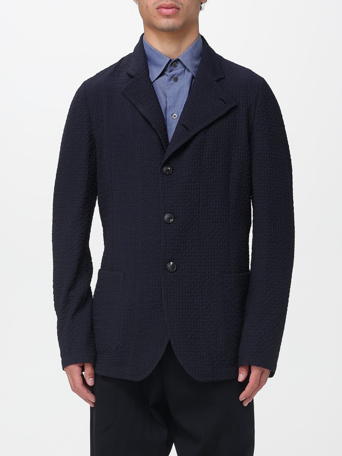 EMPORIO ARMANI JACKET: Jacket men Emporio Armani, Blue - Img 1