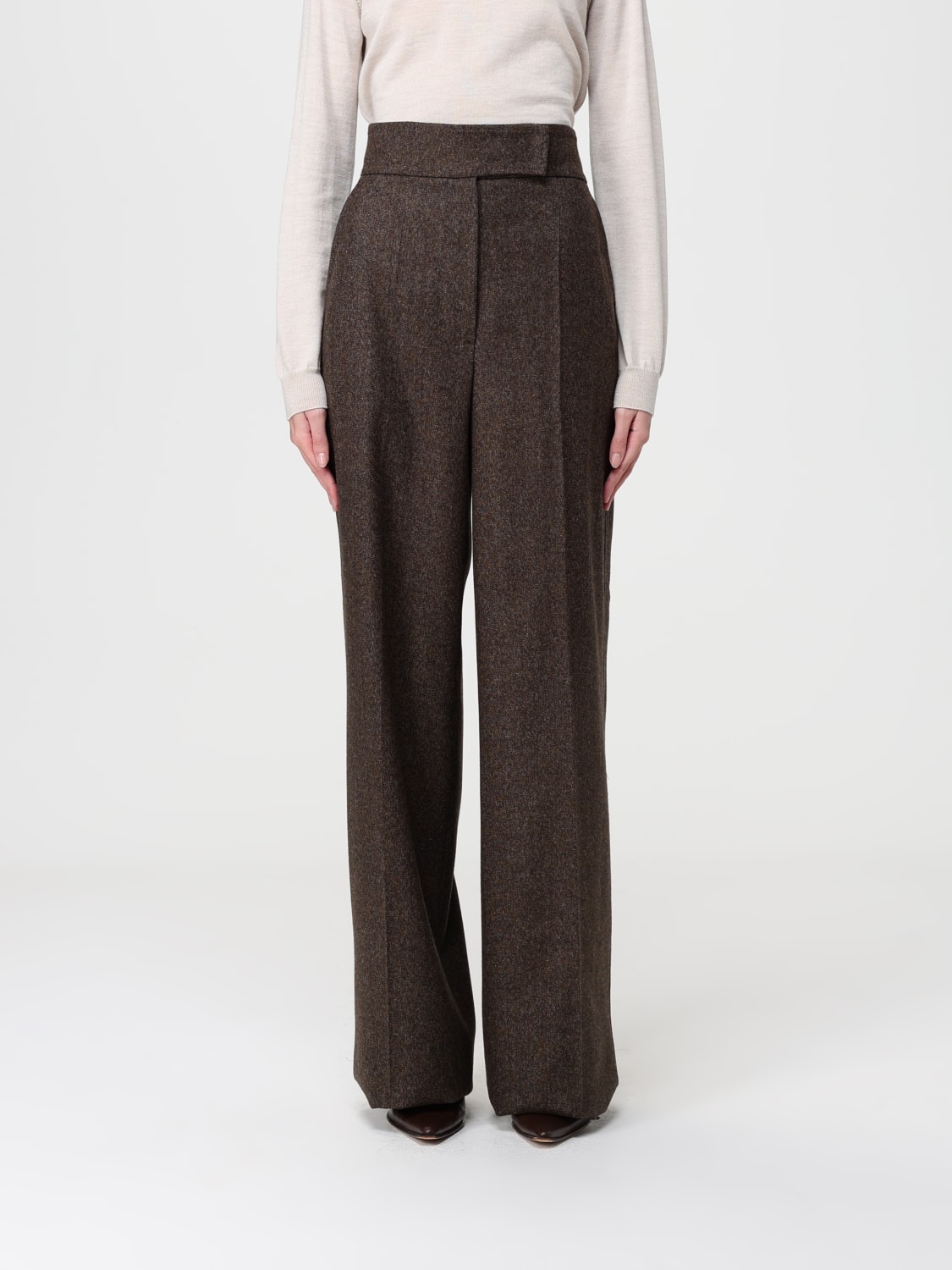 MAX MARA PANTS: Pants woman Max Mara, Brown - Img 1