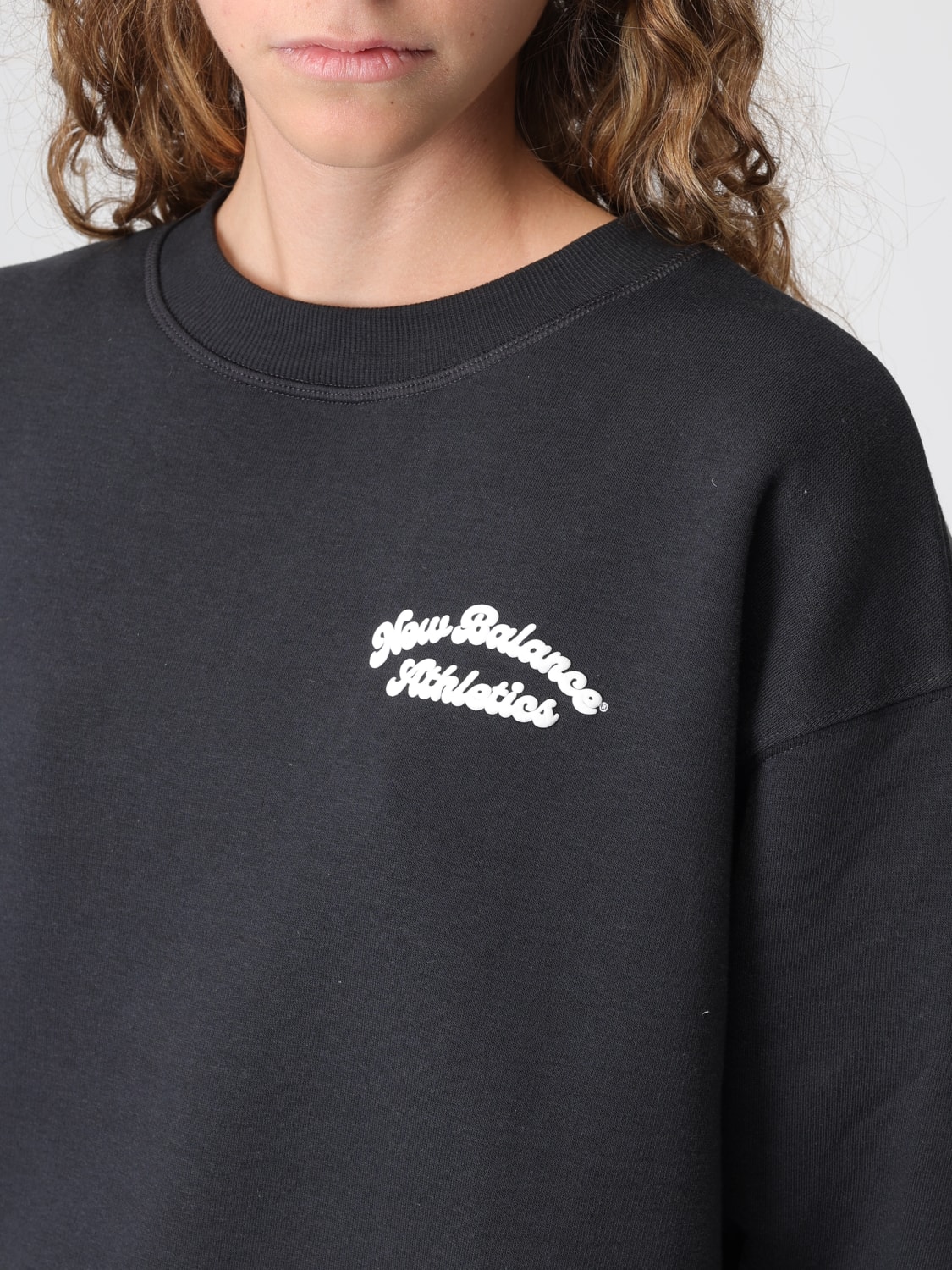 NEW BALANCE SWEATSHIRT: Pullover damen New Balance, Schwarz - Img 4