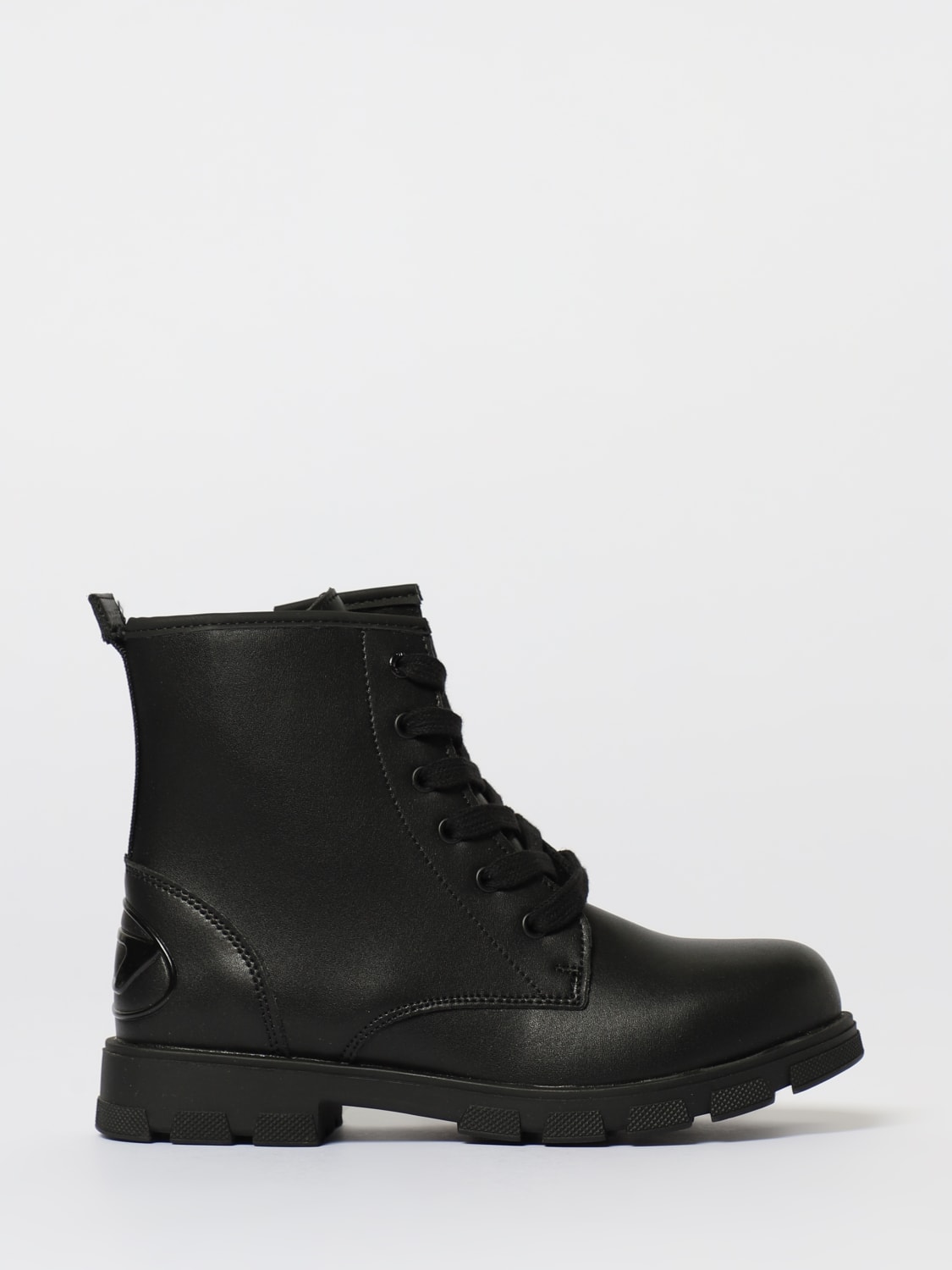 DIESEL SCARPE: Stivaletto D-Hammer AK Diesel in pelle, Nero - Img 1