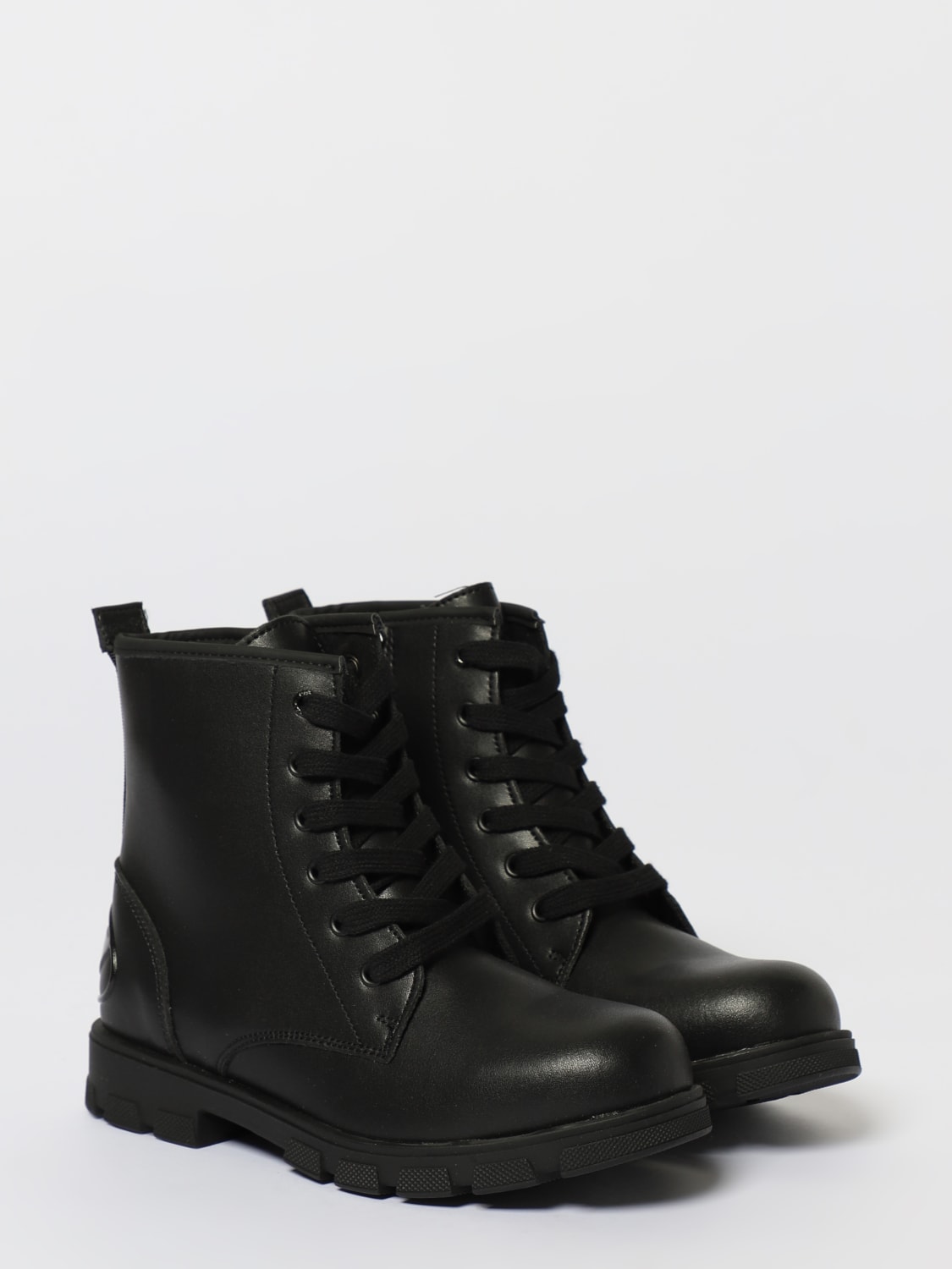 DIESEL SCARPE: Stivaletto D-Hammer AK Diesel in pelle, Nero - Img 2