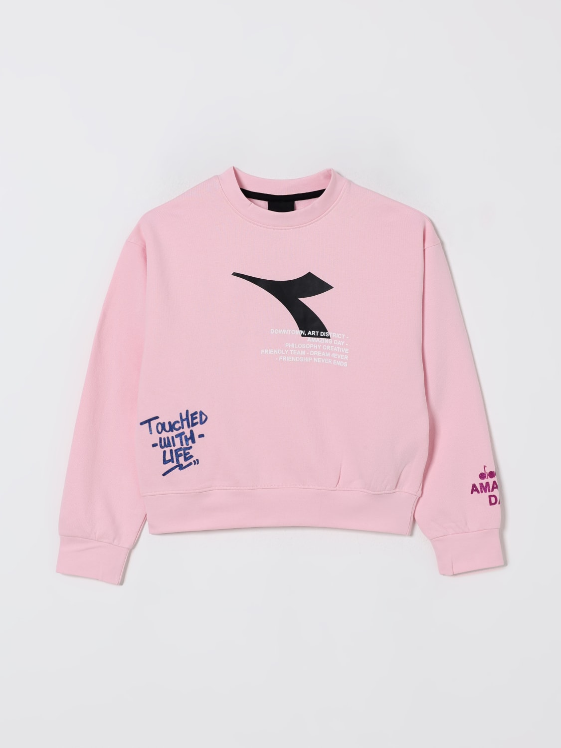 DIADORA PULLOVER: Pullover kinder Diadora, Pink - Img 1