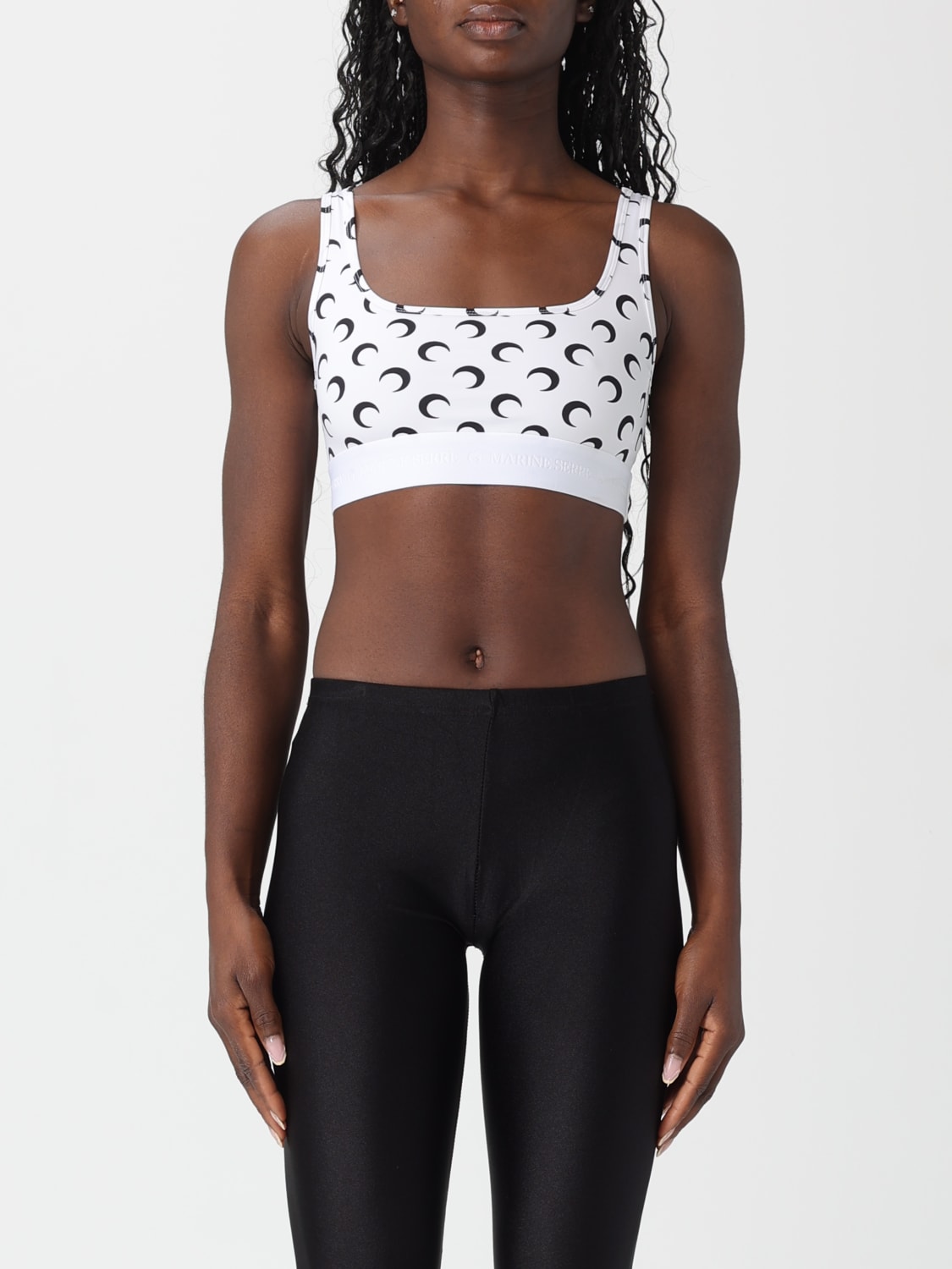 MARINE SERRE TOP: Top femme Marine Serre, Blanc - Img 1