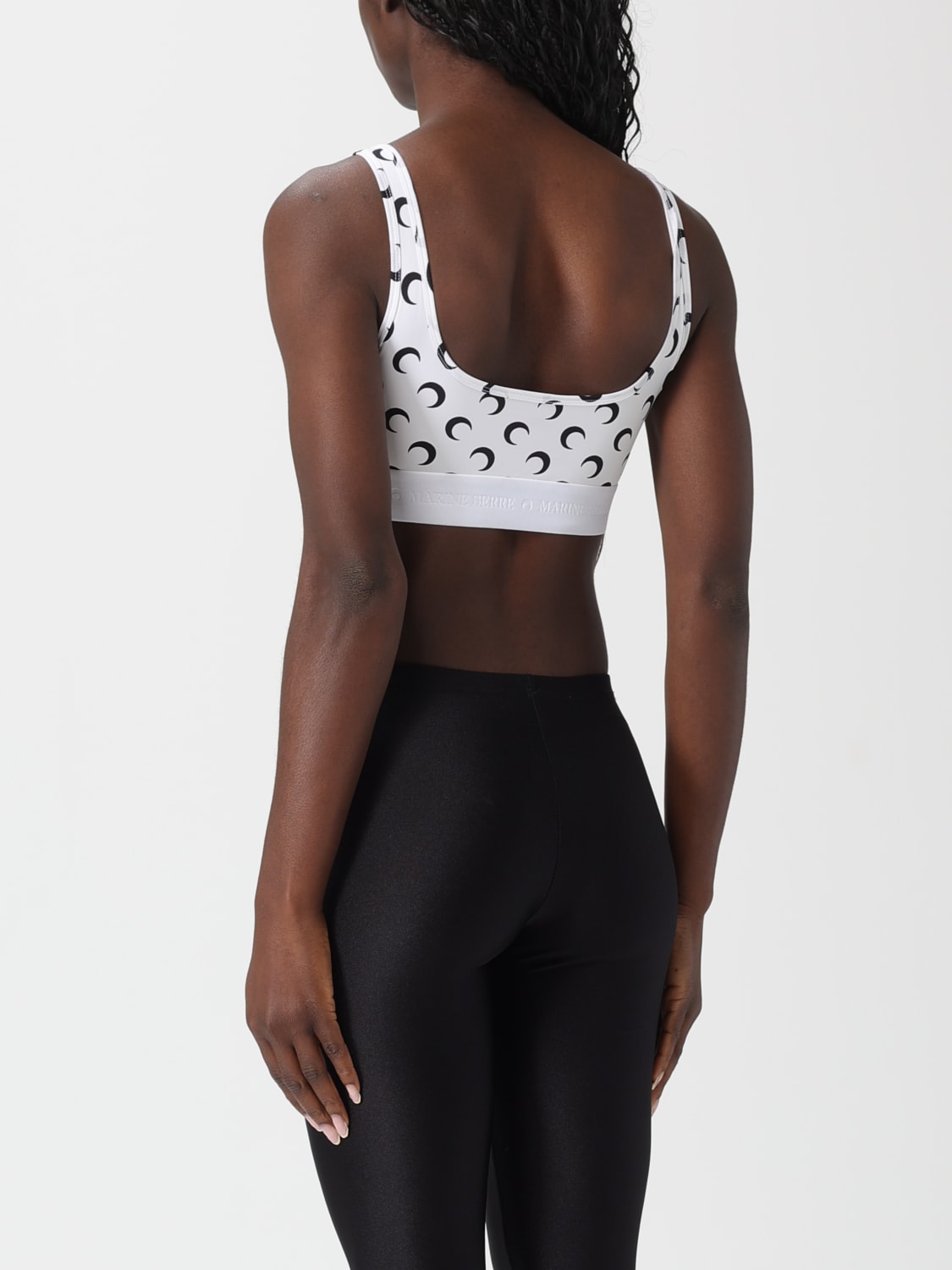 MARINE SERRE TOP: Top femme Marine Serre, Blanc - Img 3