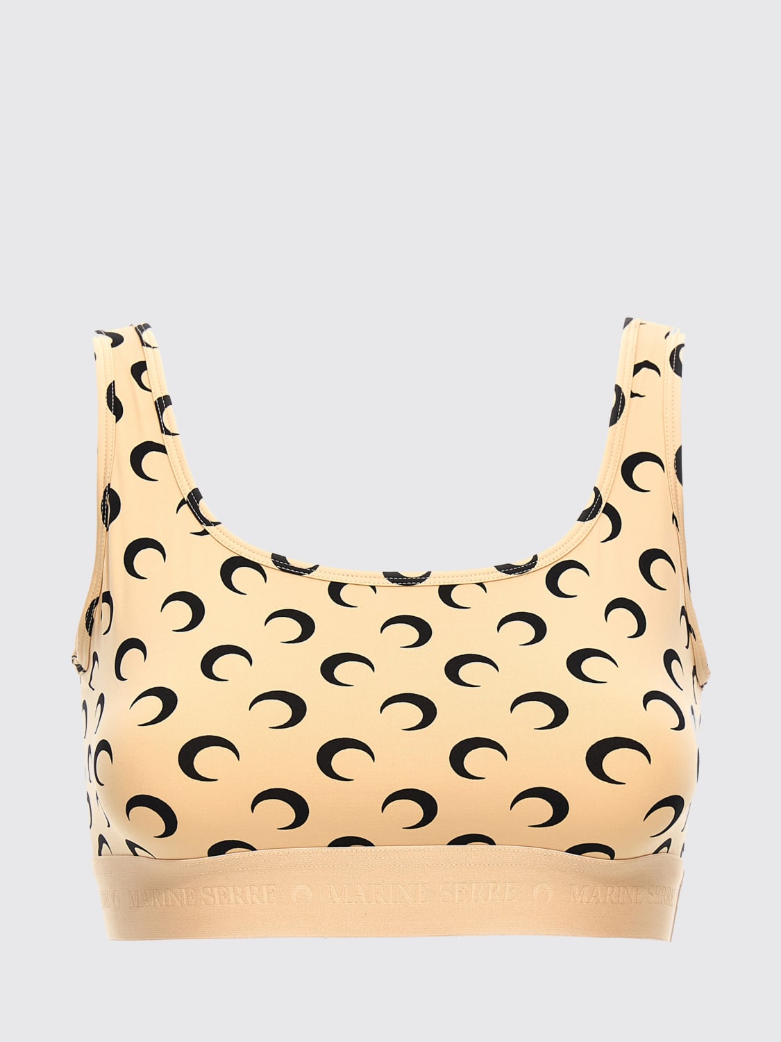 MARINE SERRE TOP: Top femme Marine Serre, Beige - Img 1